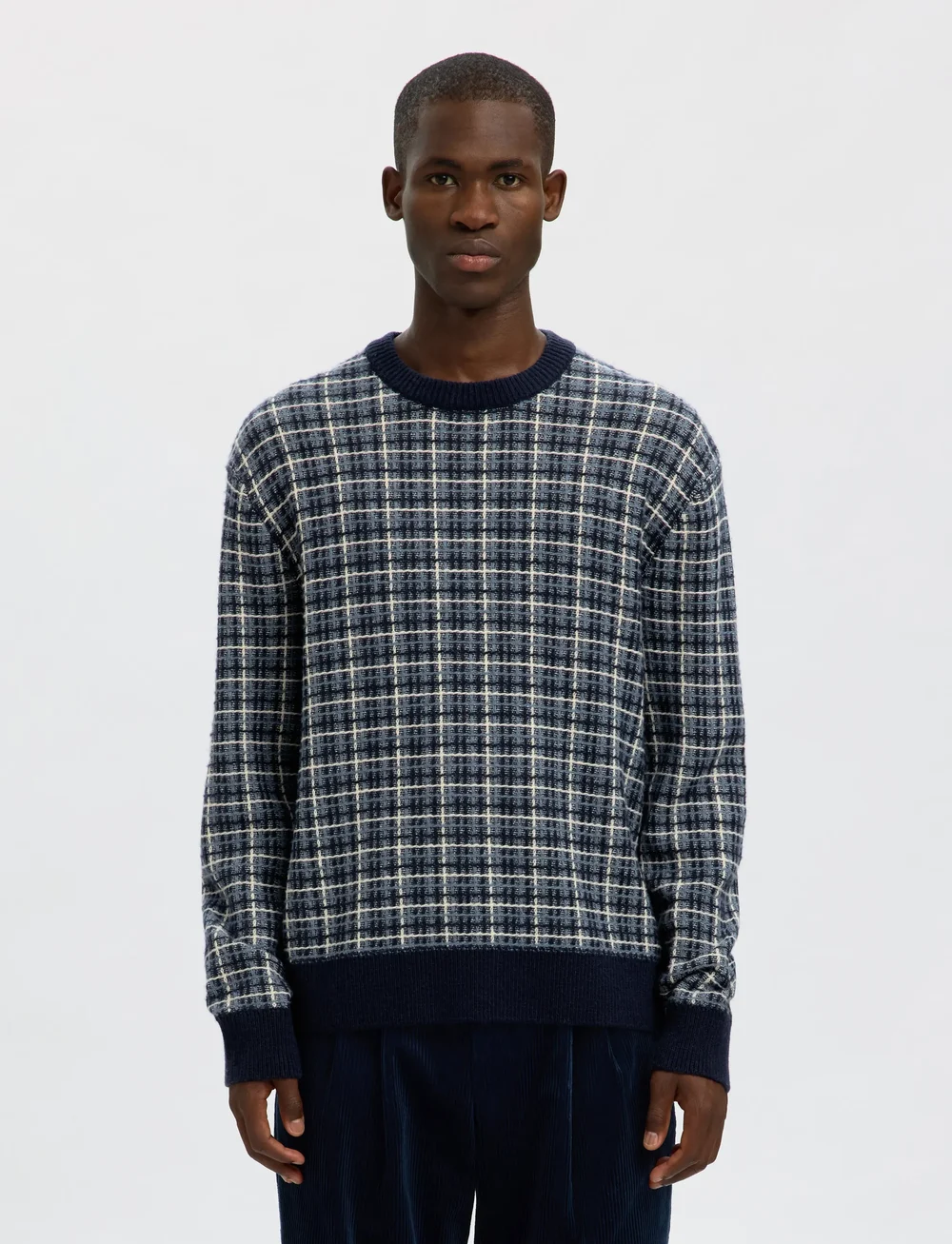 Selected - SLHMIKOLAS LS KNIT RELAXED CREW NECK - rundhalsad - sky captain - 0