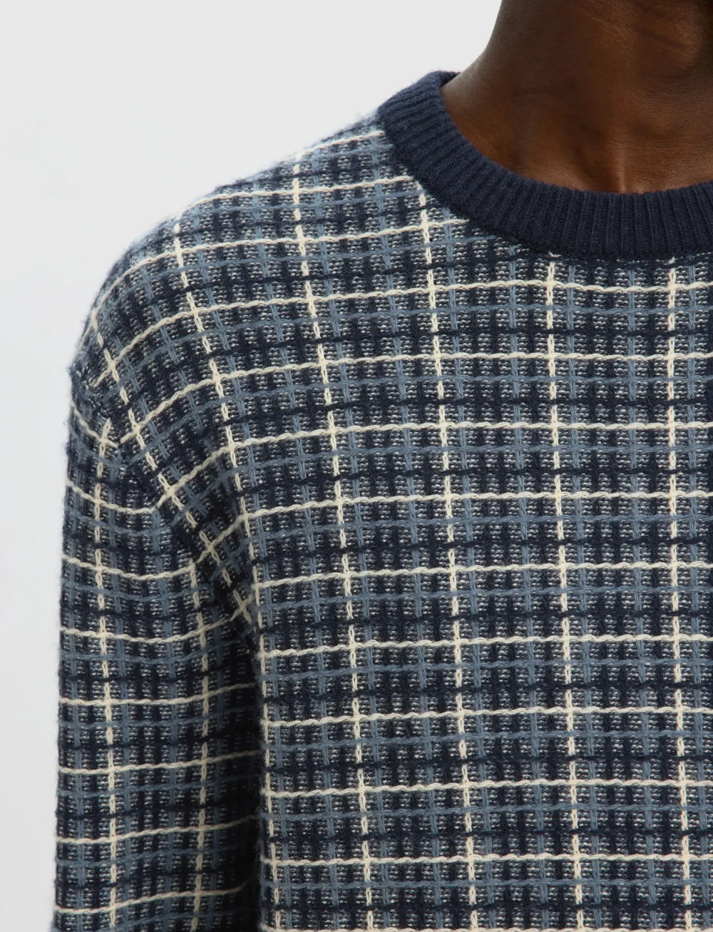 Selected - SLHMIKOLAS LS KNIT RELAXED CREW NECK - rundhalsad - sky captain - 5