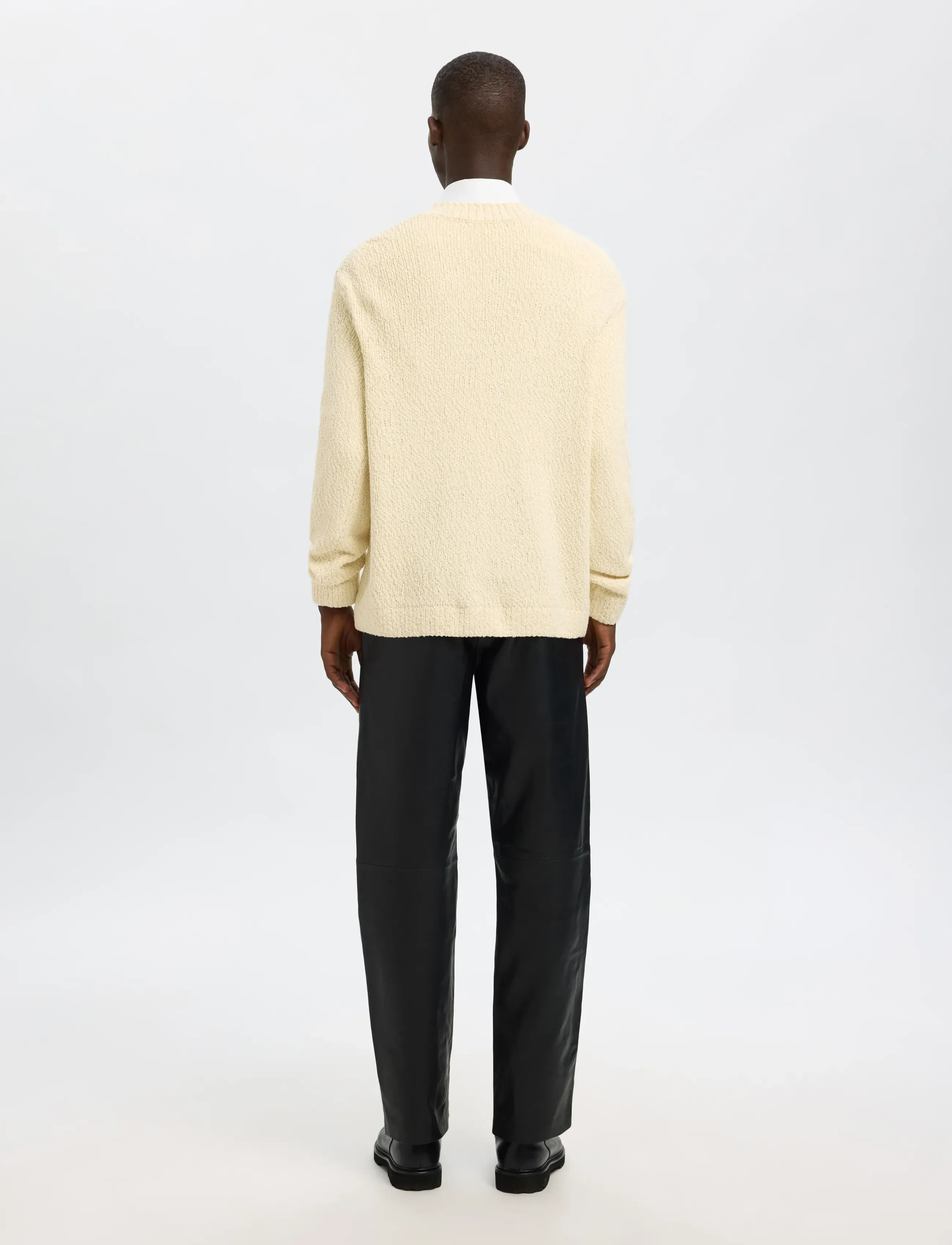 Selected - SLHANGUS LS KNIT RELAXED V-NECK - v-kaelusega kudumid - angora - 2