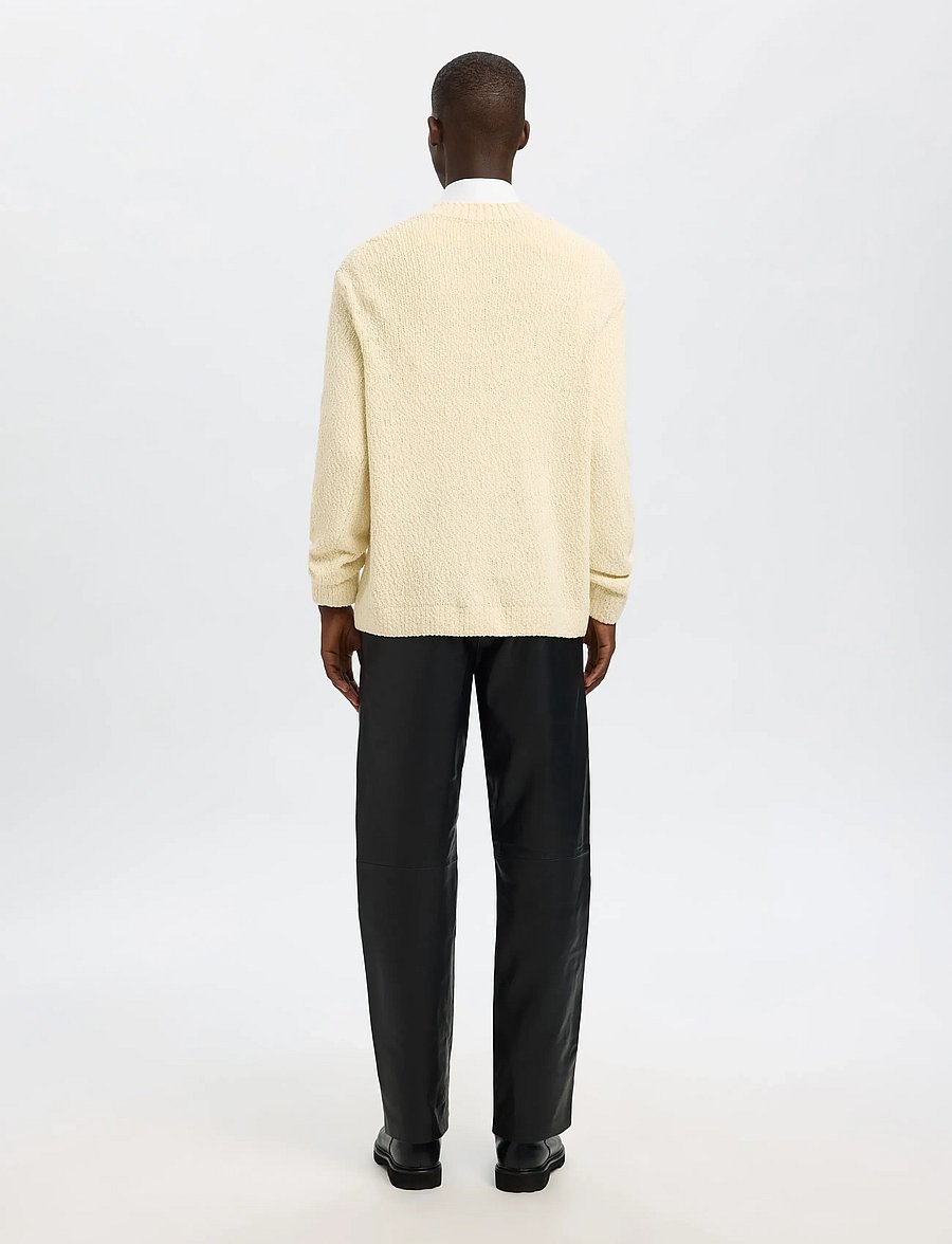 Selected - SLHANGUS LS KNIT RELAXED V-NECK - v-hals - angora - 2