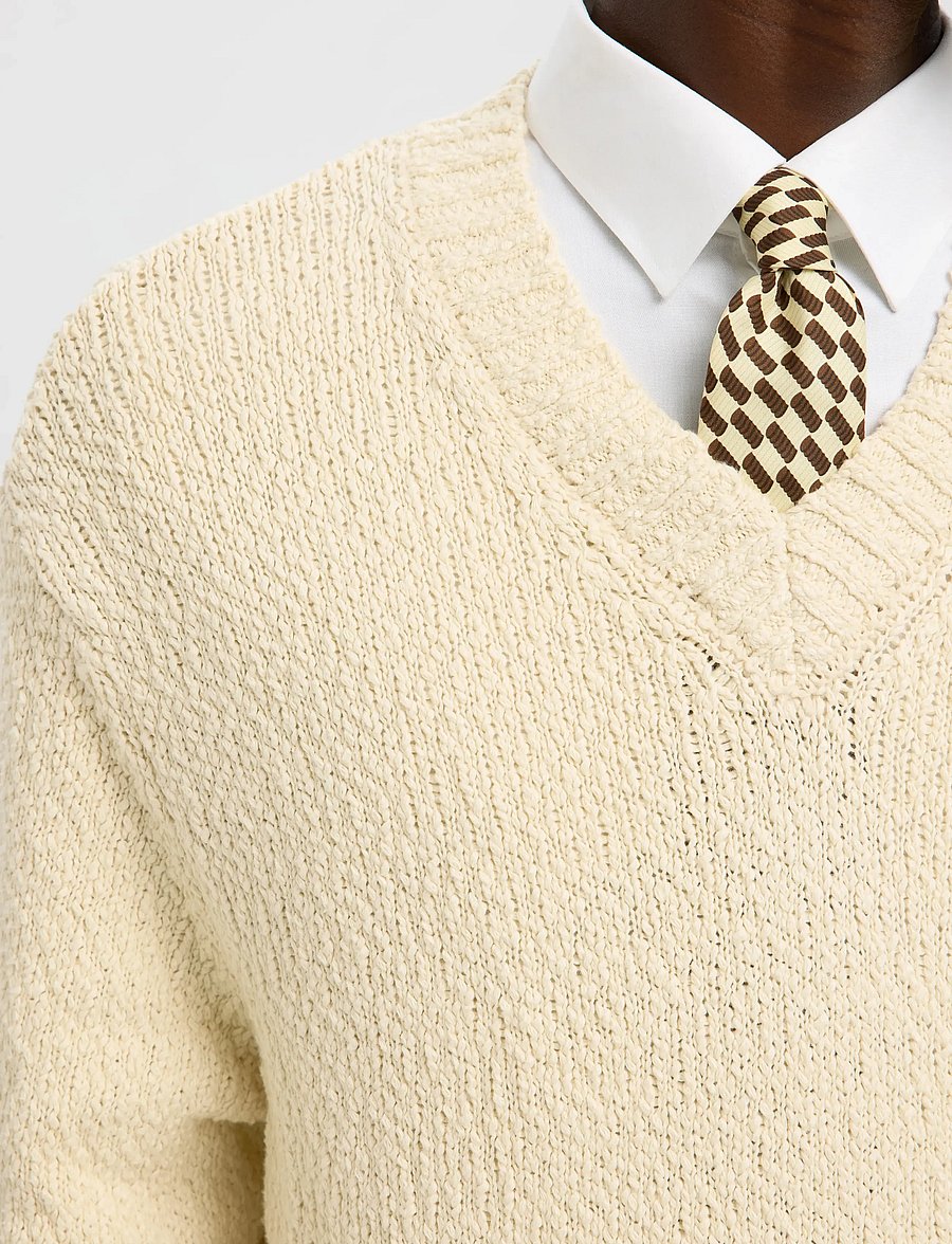 Selected - SLHANGUS LS KNIT RELAXED V-NECK - v-hals - angora - 4