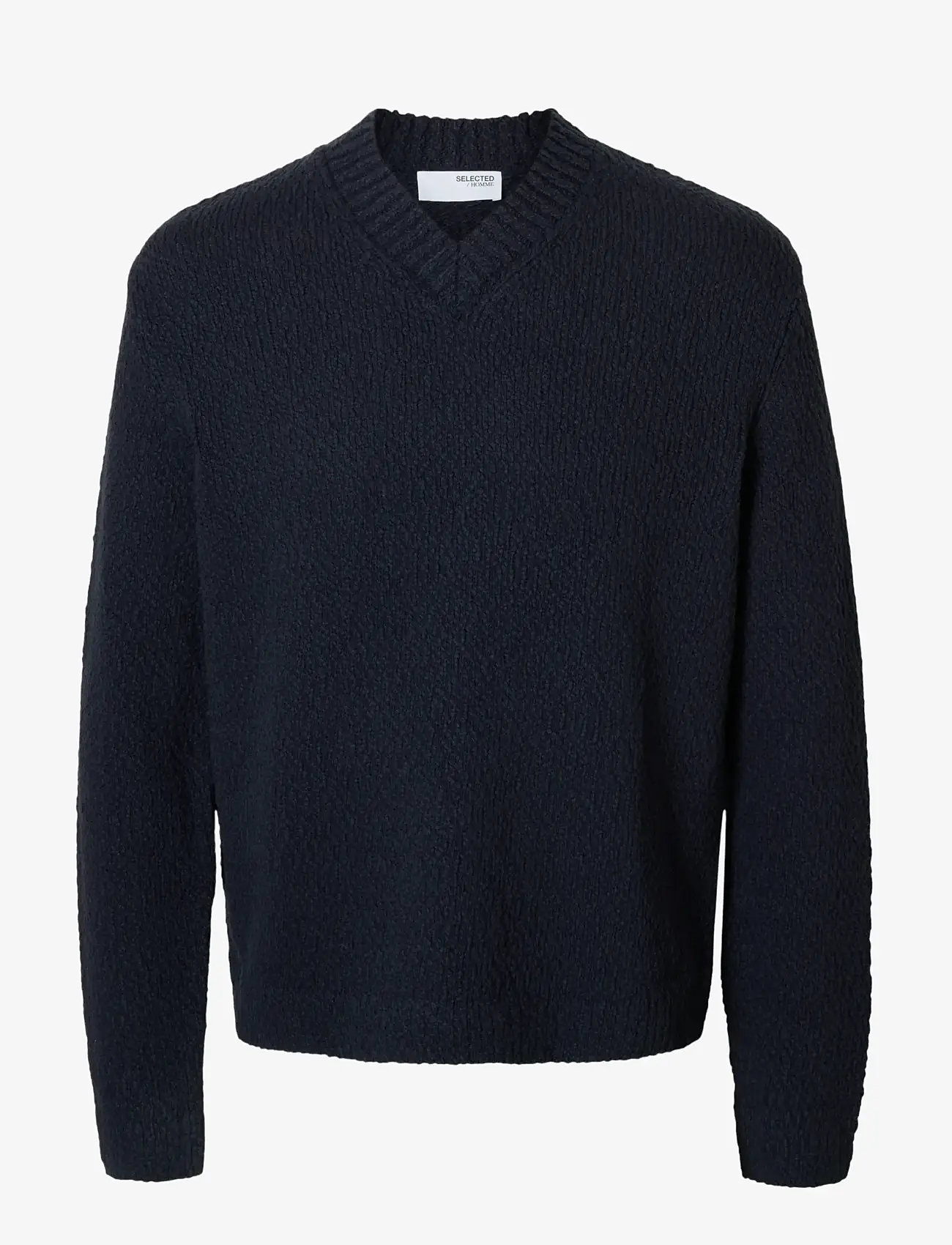 Selected - SLHANGUS LS KNIT RELAXED V-NECK - v-hals - sky captain - 1