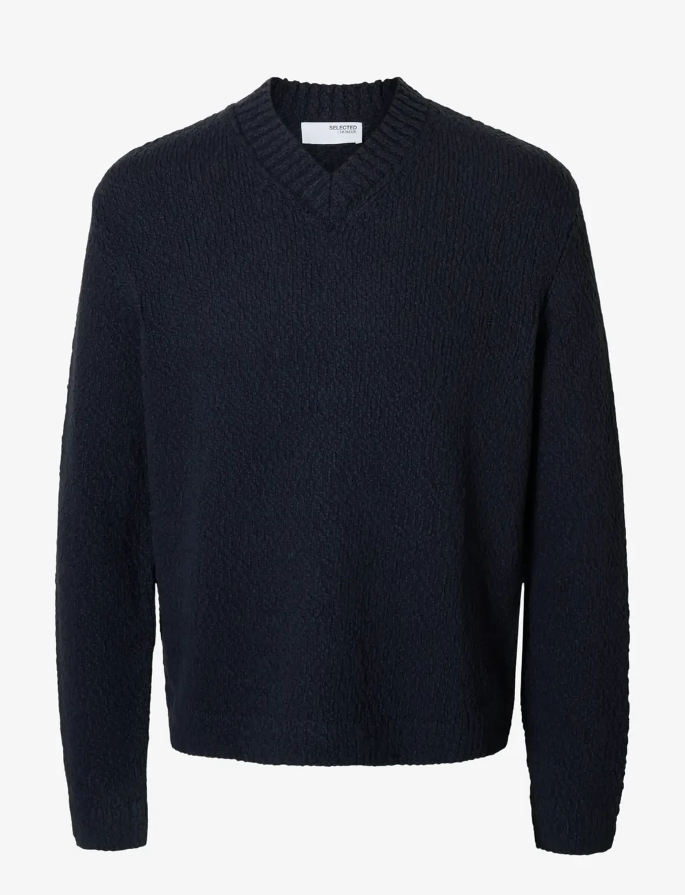 Selected - SLHANGUS LS KNIT RELAXED V-NECK - v-ringat - sky captain - 1