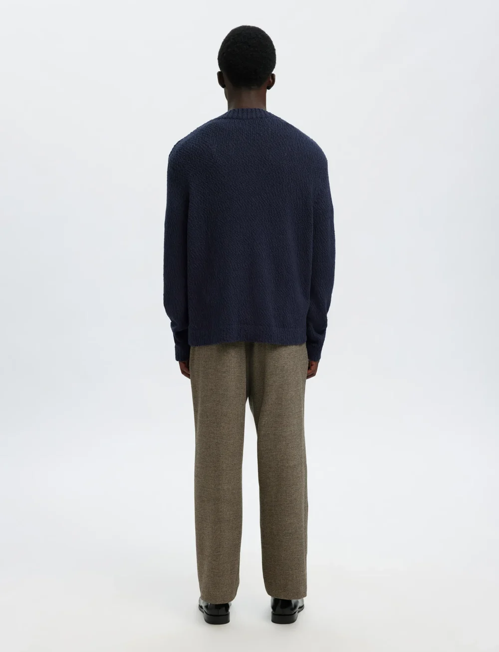 Selected - SLHANGUS LS KNIT RELAXED V-NECK - v-ringat - sky captain - 2