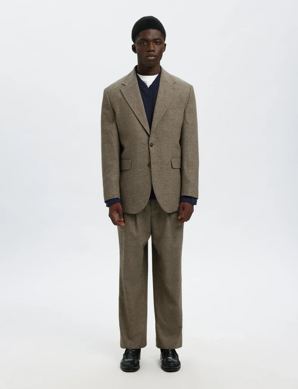 Selected - SLHANGUS LS KNIT RELAXED V-NECK - v-ringat - sky captain - 5