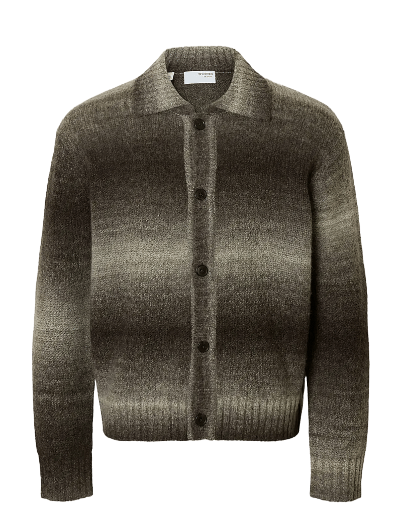 Selected - SLHGAARD LS KNIT RELAXED POLO CARDIGAN - koftor - delicioso - 1
