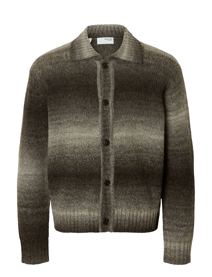 Selected - SLHGAARD LS KNIT RELAXED POLO CARDIGAN - cardigans - delicioso - 1