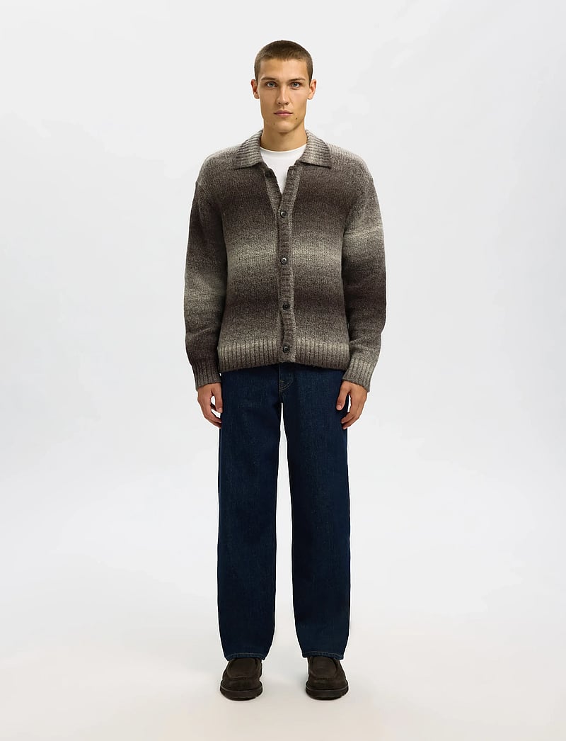 Selected - SLHGAARD LS KNIT RELAXED POLO CARDIGAN - koftor - delicioso - 3