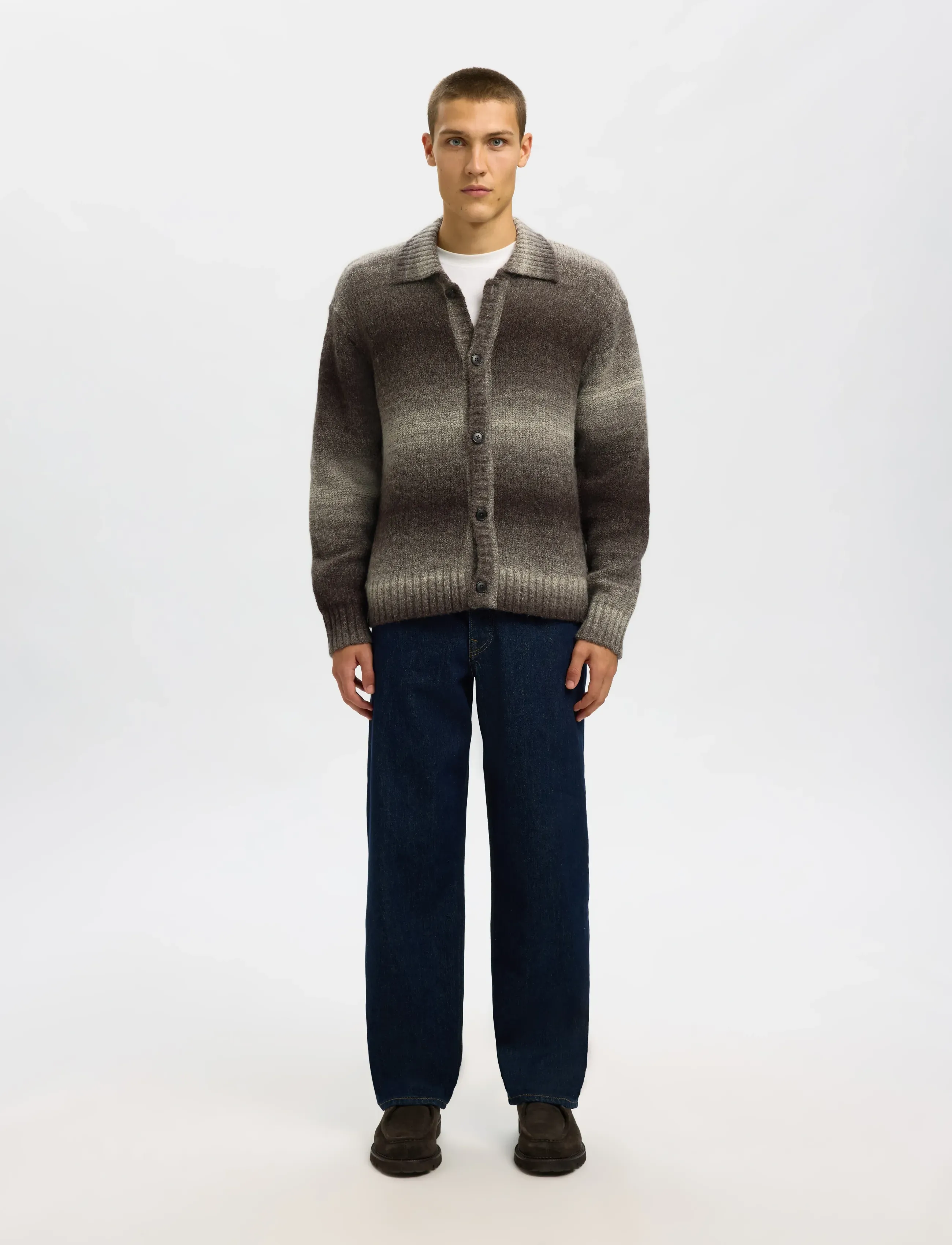 Selected - SLHGAARD LS KNIT RELAXED POLO CARDIGAN - cardigans - delicioso - 3