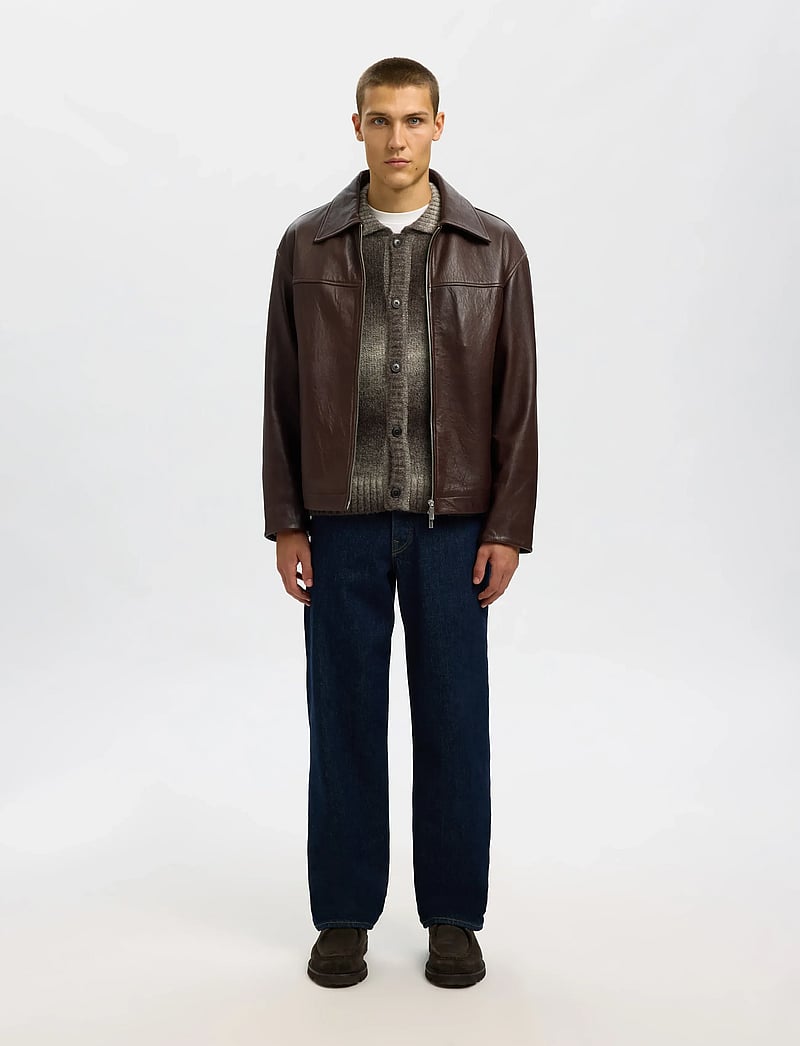 Selected - SLHGAARD LS KNIT RELAXED POLO CARDIGAN - koftor - delicioso - 5