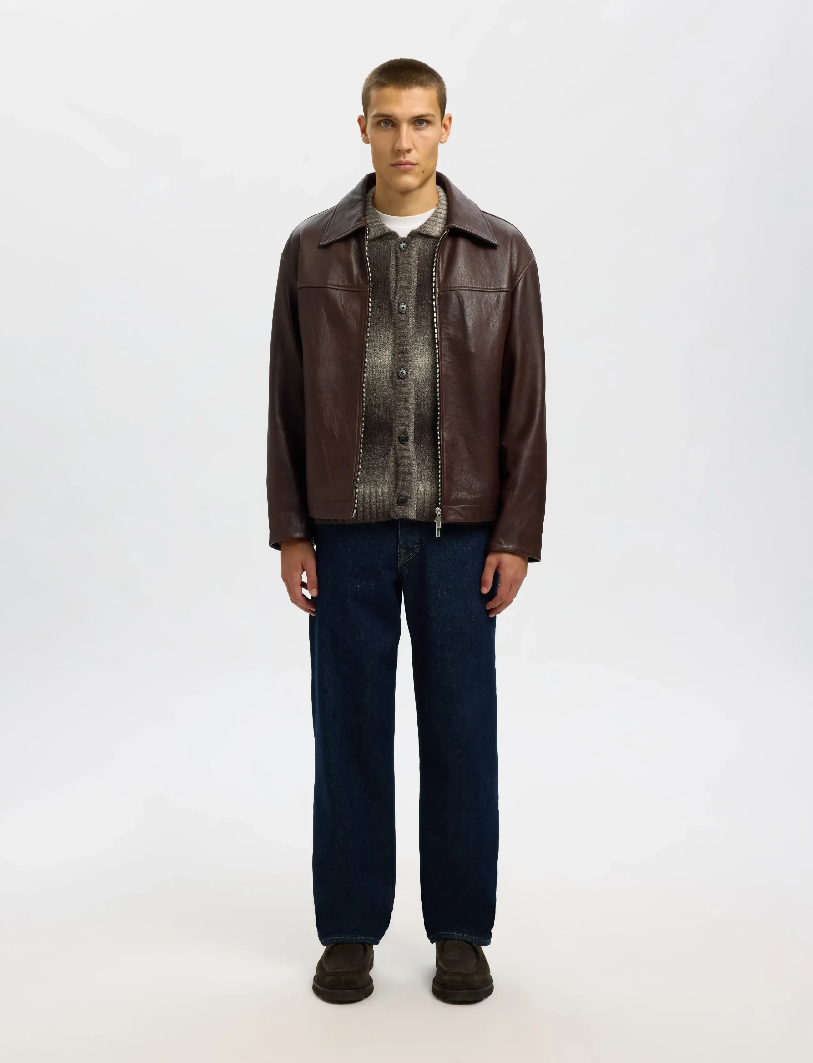 Selected - SLHGAARD LS KNIT RELAXED POLO CARDIGAN - cardigans - delicioso - 5