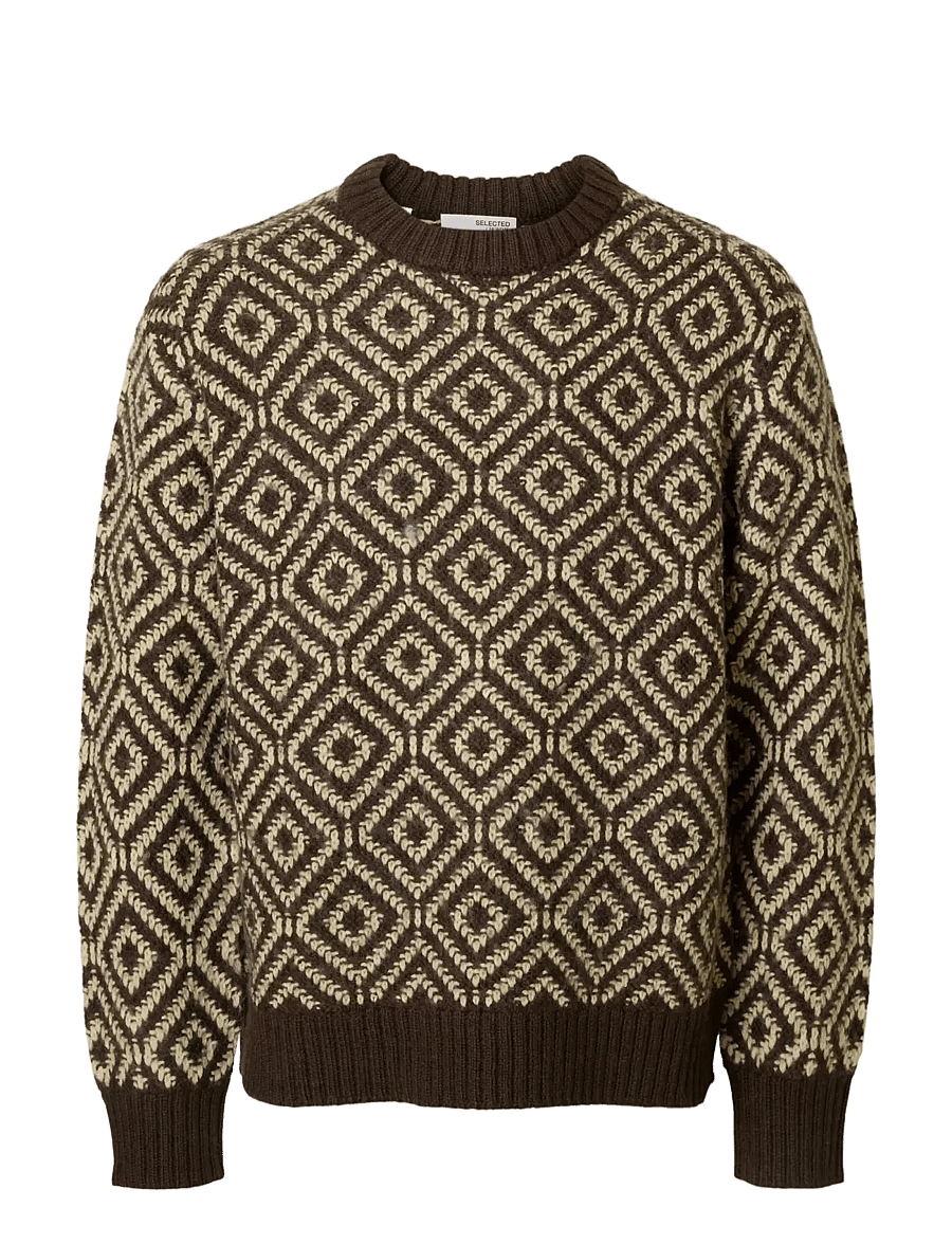 Selected - SLHREMI LS KNIT RELAXED CREW NECK - rund hals - delicioso - 1
