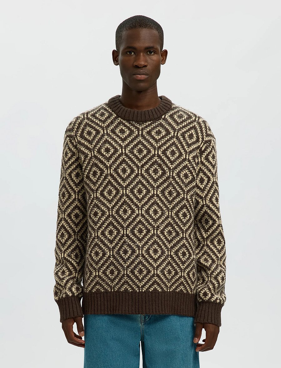 Selected - SLHREMI LS KNIT RELAXED CREW NECK - rund hals - delicioso - 0