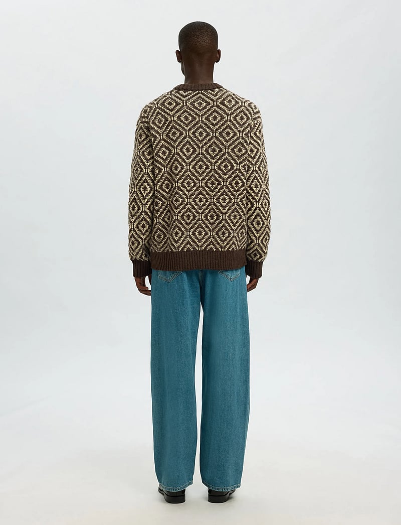 Selected - SLHREMI LS KNIT RELAXED CREW NECK - Ümmarguse kaelusega kudumid - delicioso - 2
