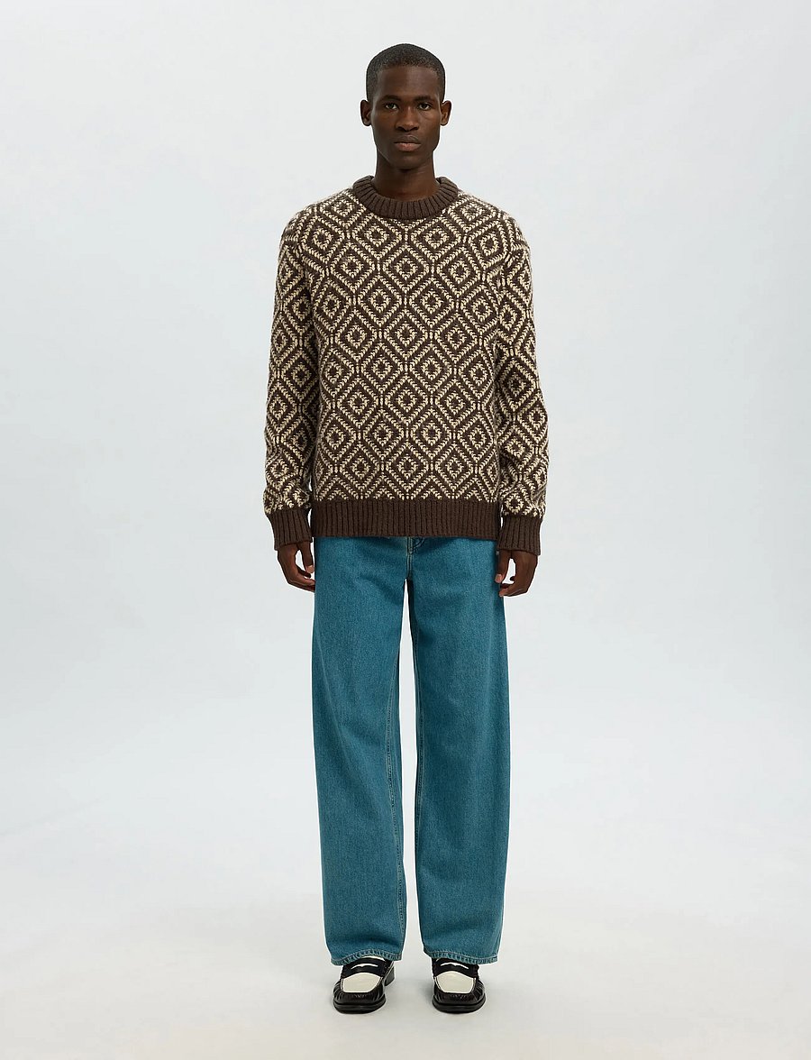 Selected - SLHREMI LS KNIT RELAXED CREW NECK - rund hals - delicioso - 3