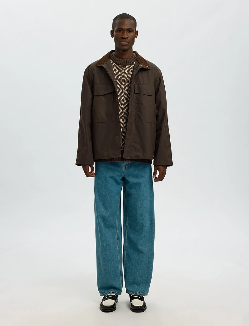 Selected - SLHREMI LS KNIT RELAXED CREW NECK - Ümmarguse kaelusega kudumid - delicioso - 5