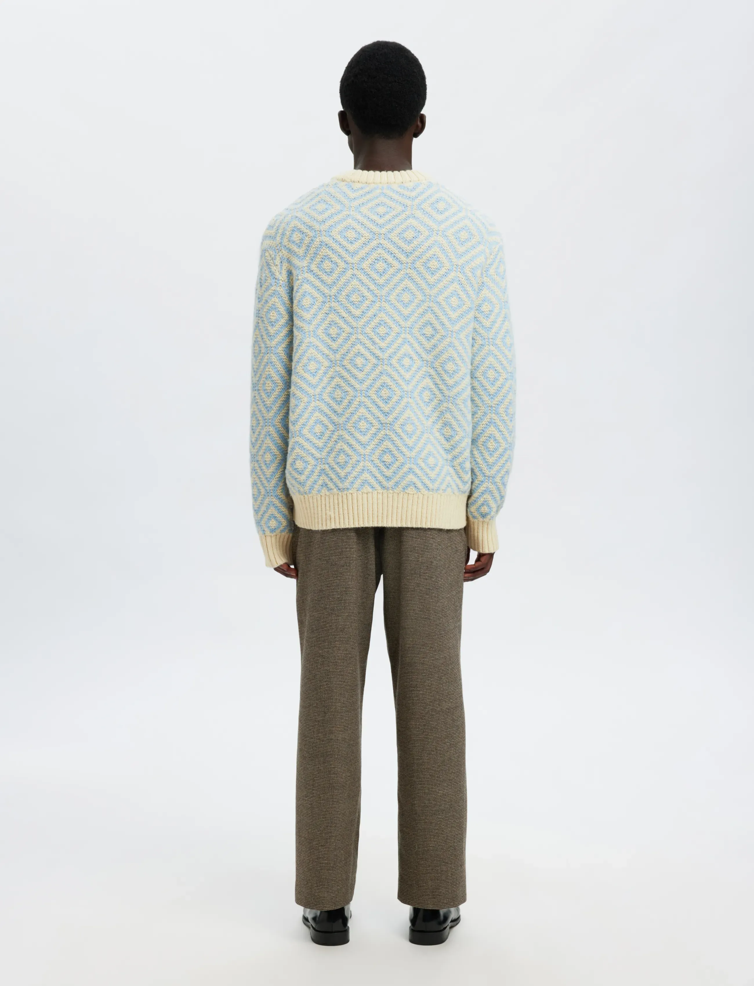 Selected - SLHREMI LS KNIT RELAXED CREW NECK - ronde hals - egret - 2
