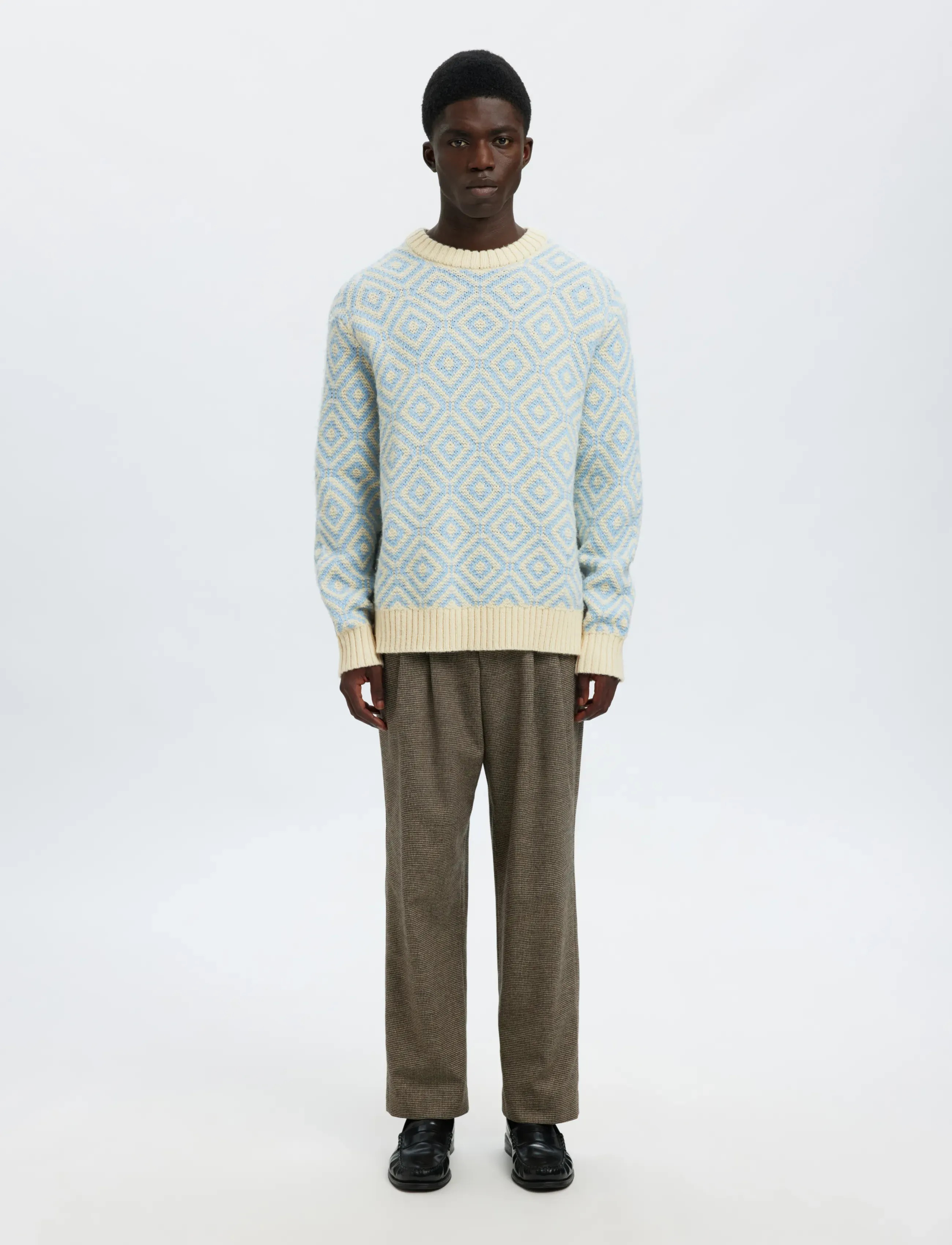Selected - SLHREMI LS KNIT RELAXED CREW NECK - ronde hals - egret - 3