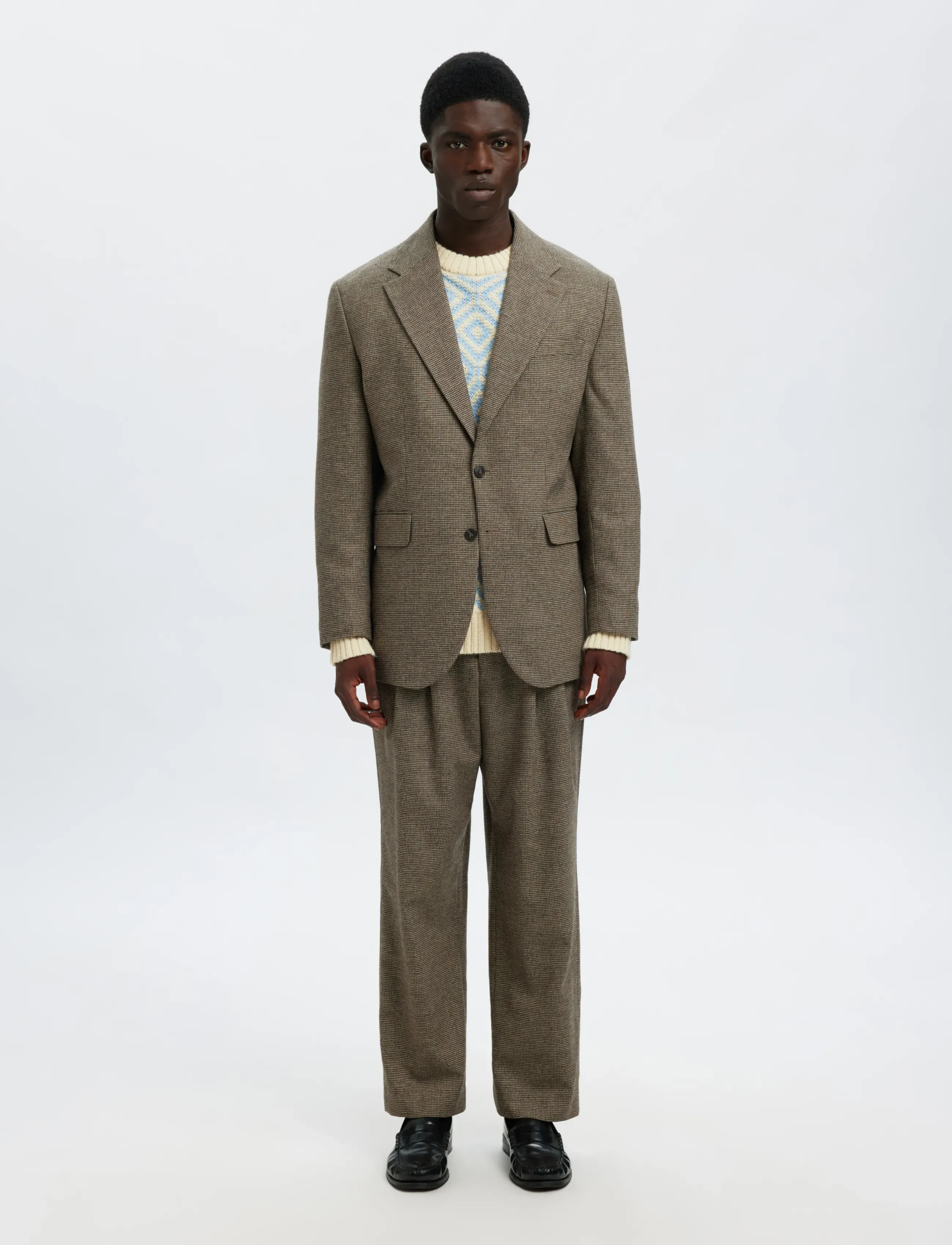 Selected - SLHREMI LS KNIT RELAXED CREW NECK - ronde hals - egret - 5