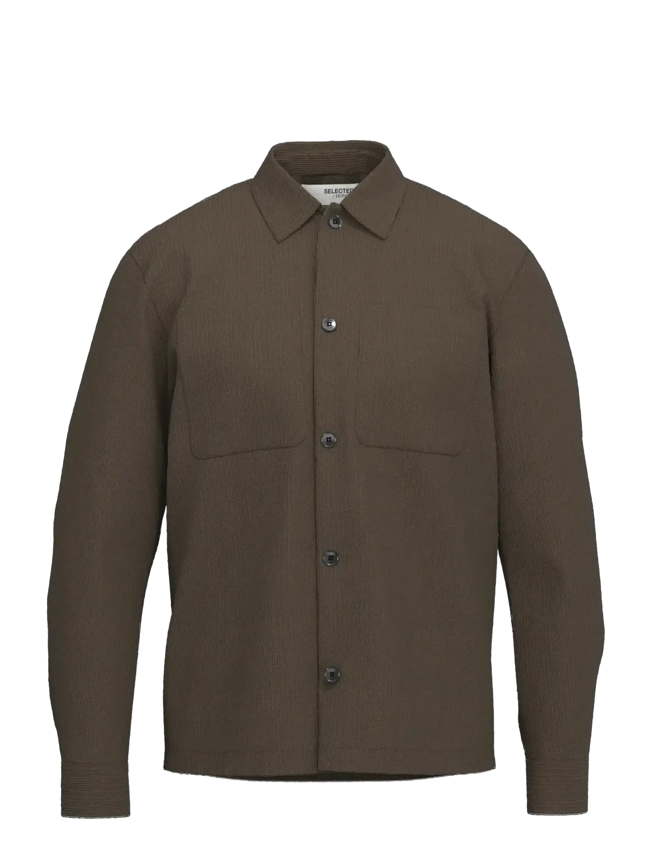 Selected SLHREGTATE CORD OVERSHIRT - Overshirts - DEMITASSE / khaki/green