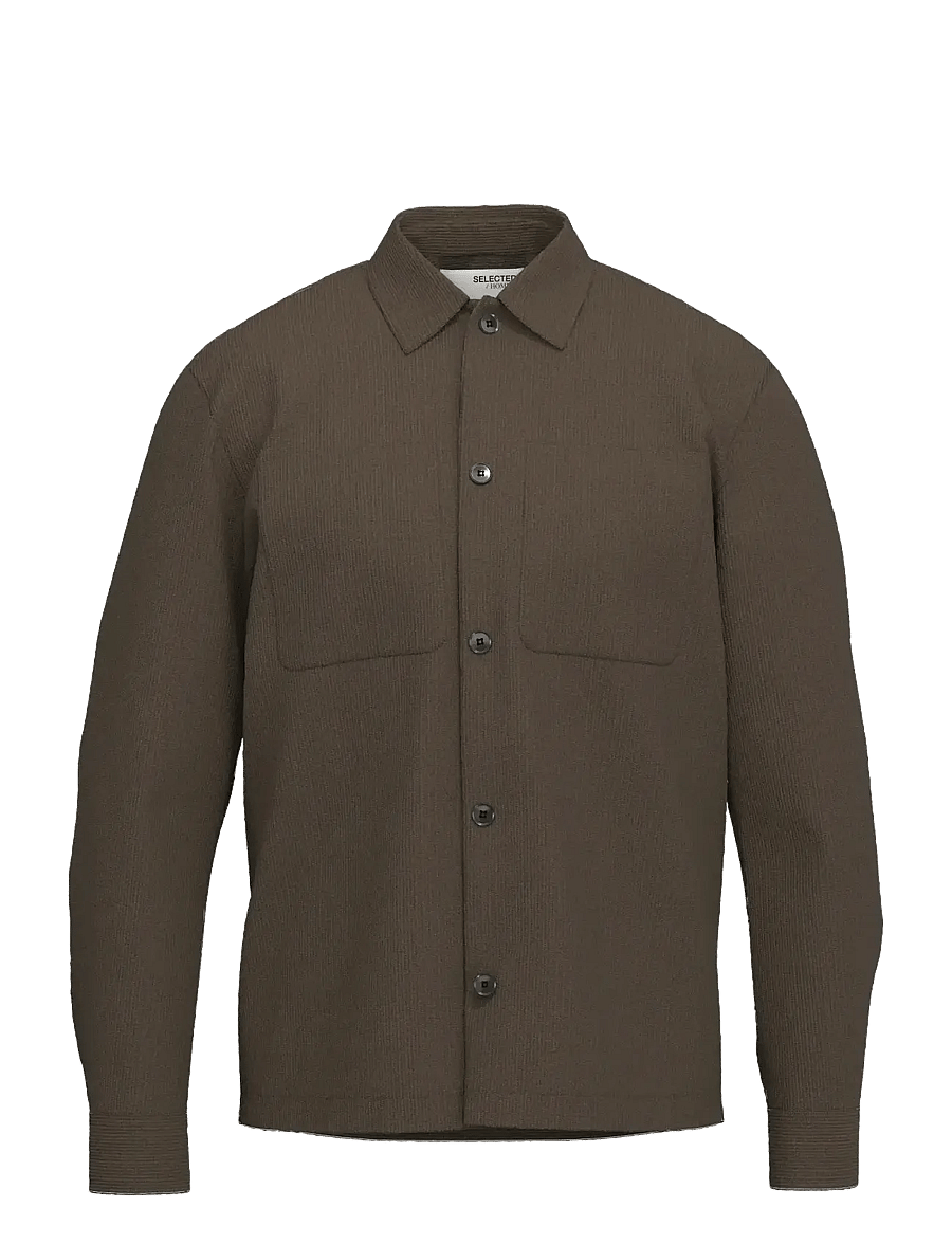 Selected - SLHREGTATE CORD OVERSHIRT - nach anlass kaufen - demitasse - 1