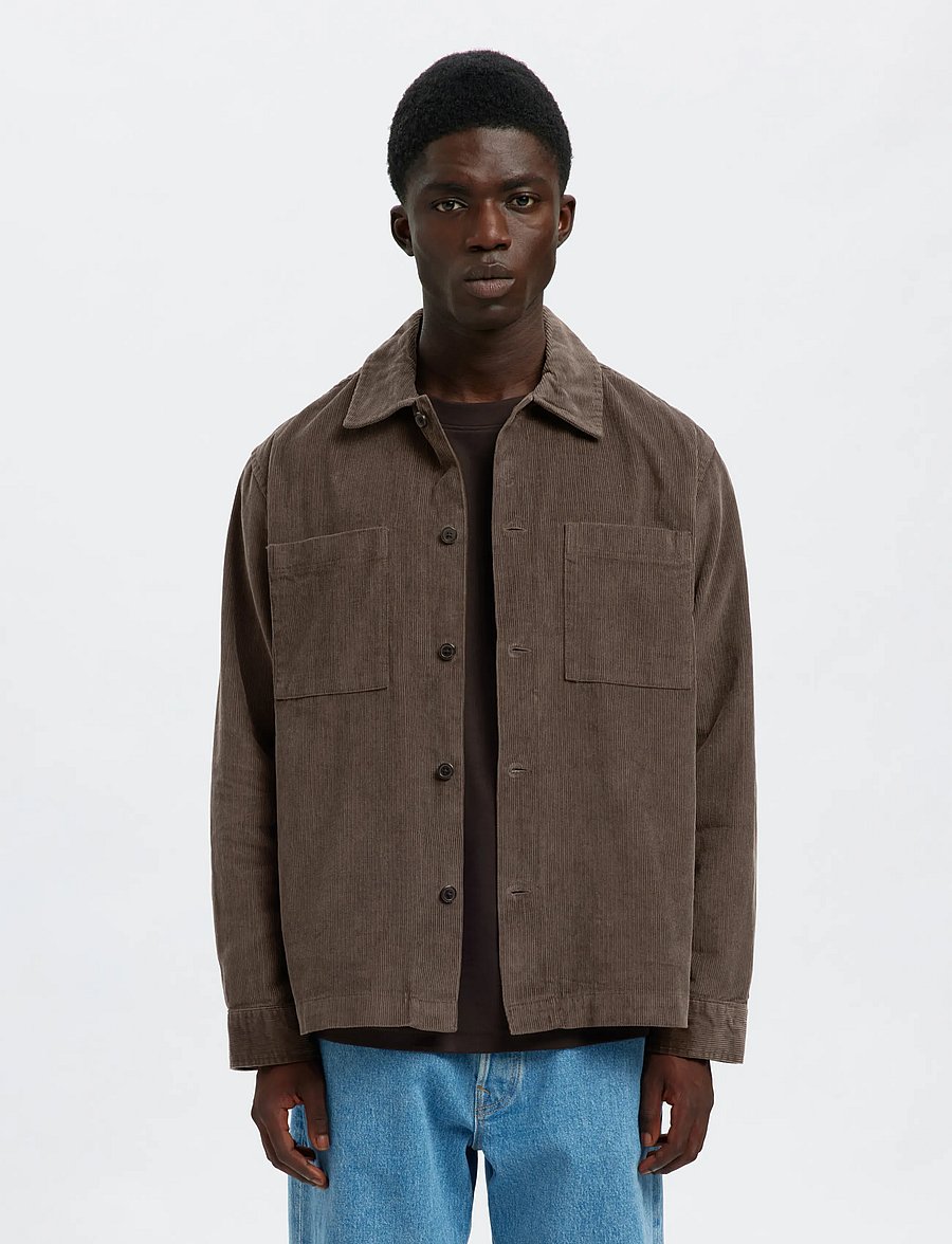 Selected - SLHREGTATE CORD OVERSHIRT - nach anlass kaufen - demitasse - 0