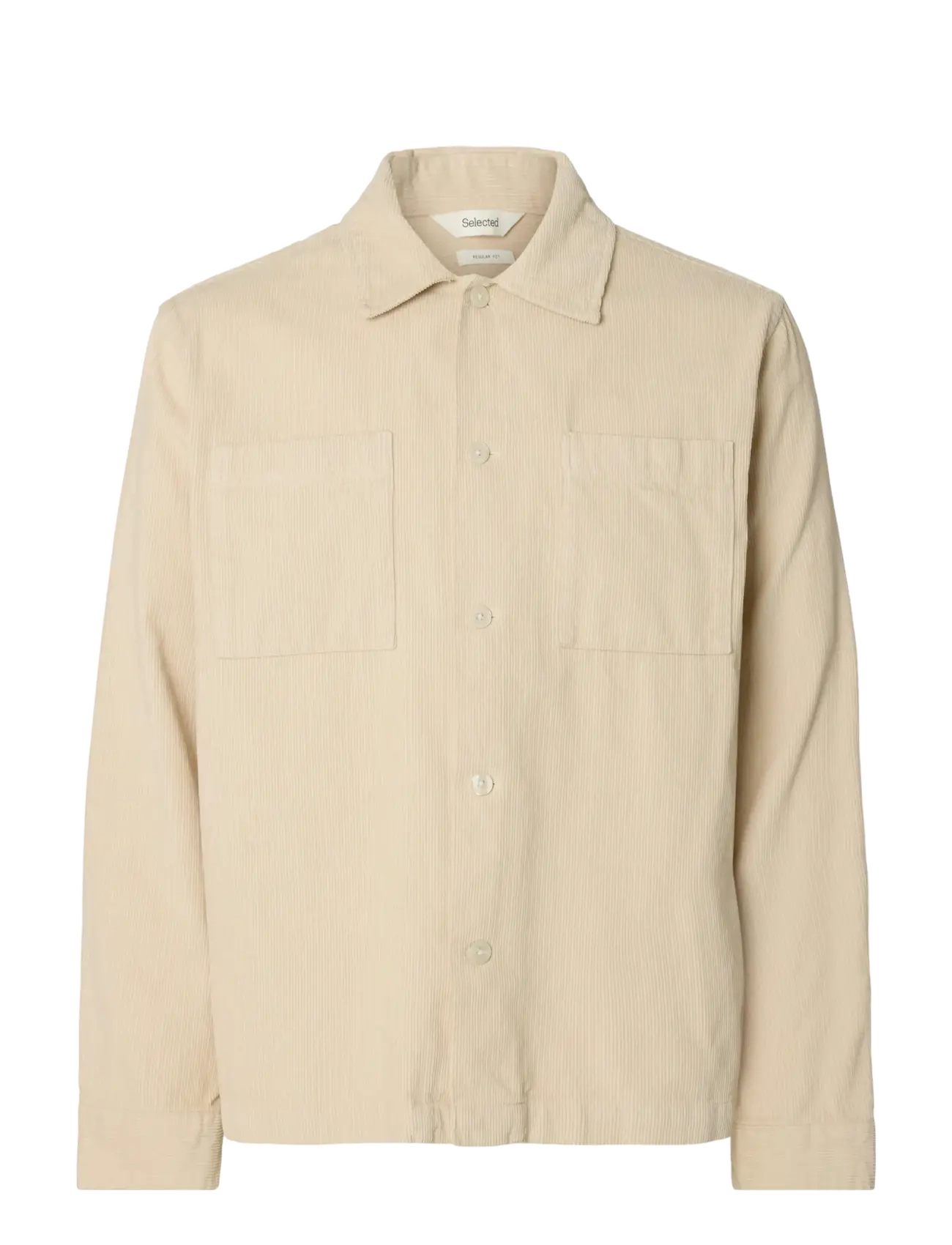 Selected SLHREGTATE CORD OVERSHIRT - Deals - OATMEAL / beige