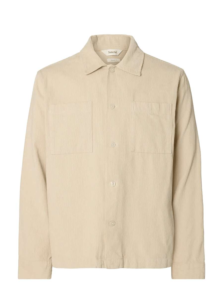 Selected - SLHREGTATE CORD OVERSHIRT - nach anlass kaufen - oatmeal - 1