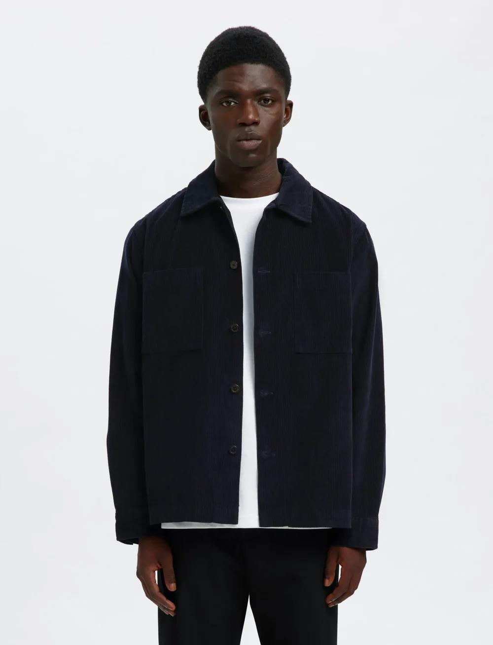 Selected - SLHREGTATE CORD OVERSHIRT - kollektioner - sky captain - 0