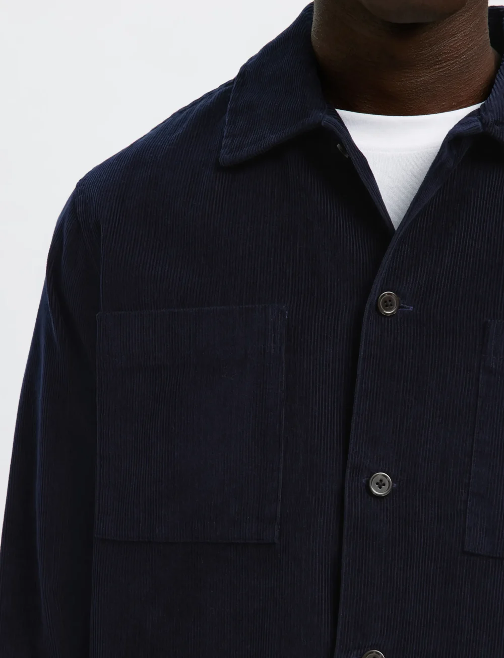 Selected - SLHREGTATE CORD OVERSHIRT - kollektioner - sky captain - 3