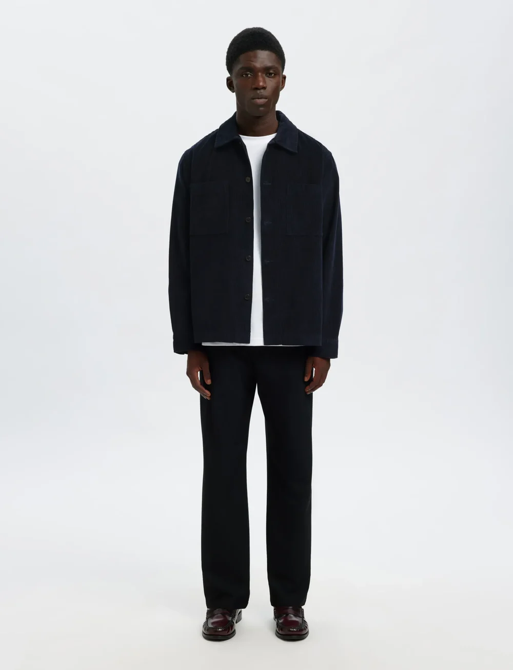 Selected - SLHREGTATE CORD OVERSHIRT - kollektioner - sky captain - 4