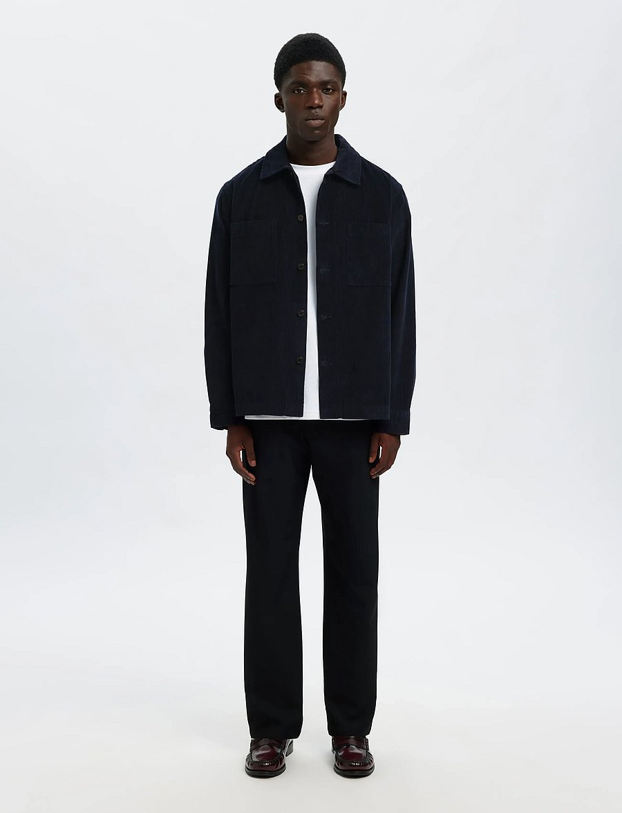 Selected - SLHREGTATE CORD OVERSHIRT - shop by occasion - sky captain - 4