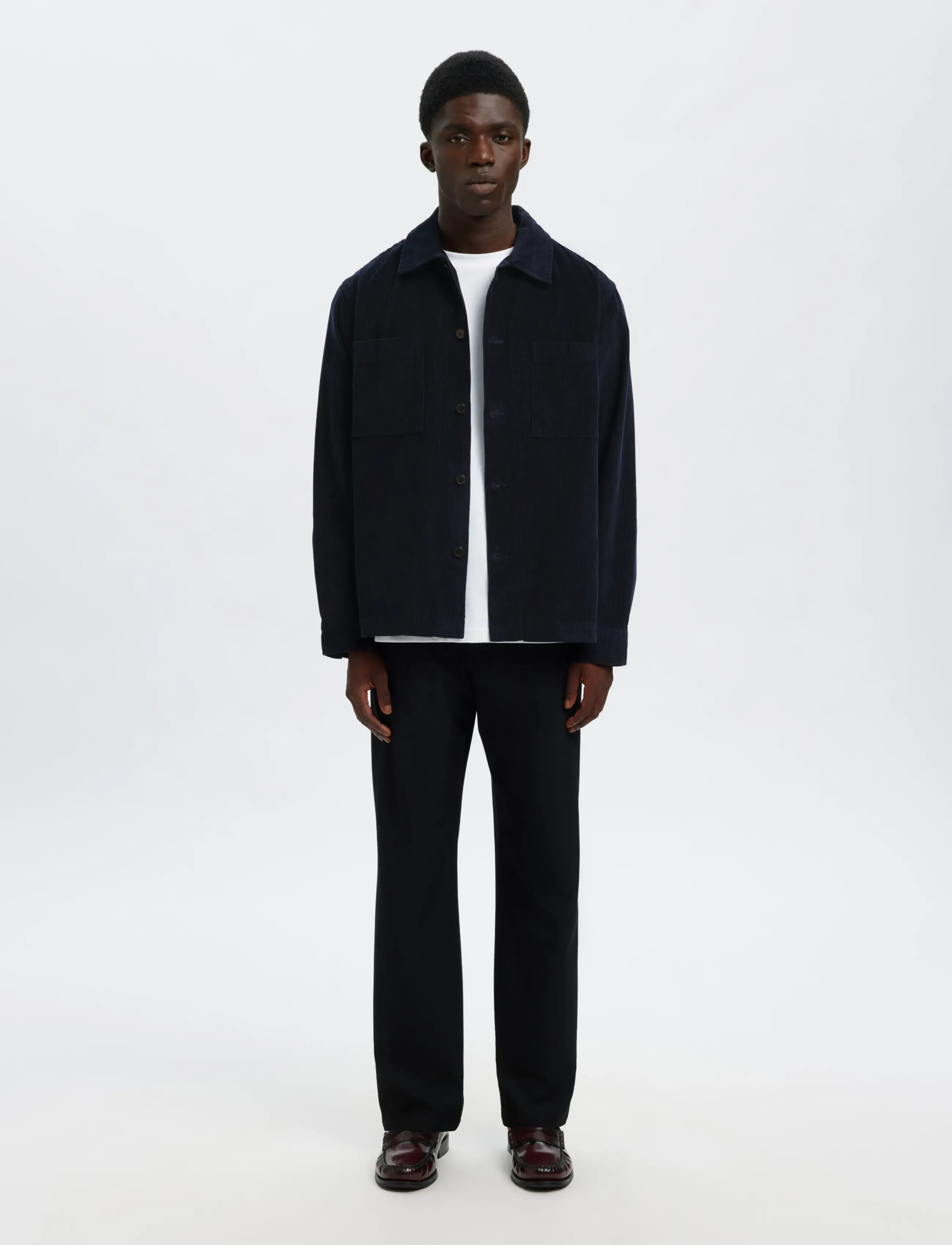 Selected - SLHREGTATE CORD OVERSHIRT - shop efter anledning - sky captain - 4