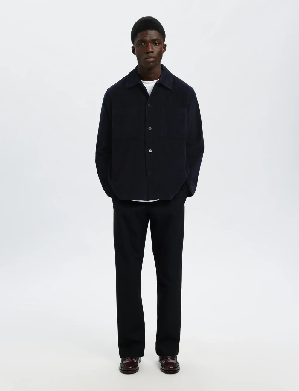 Selected - SLHREGTATE CORD OVERSHIRT - kollektioner - sky captain - 5