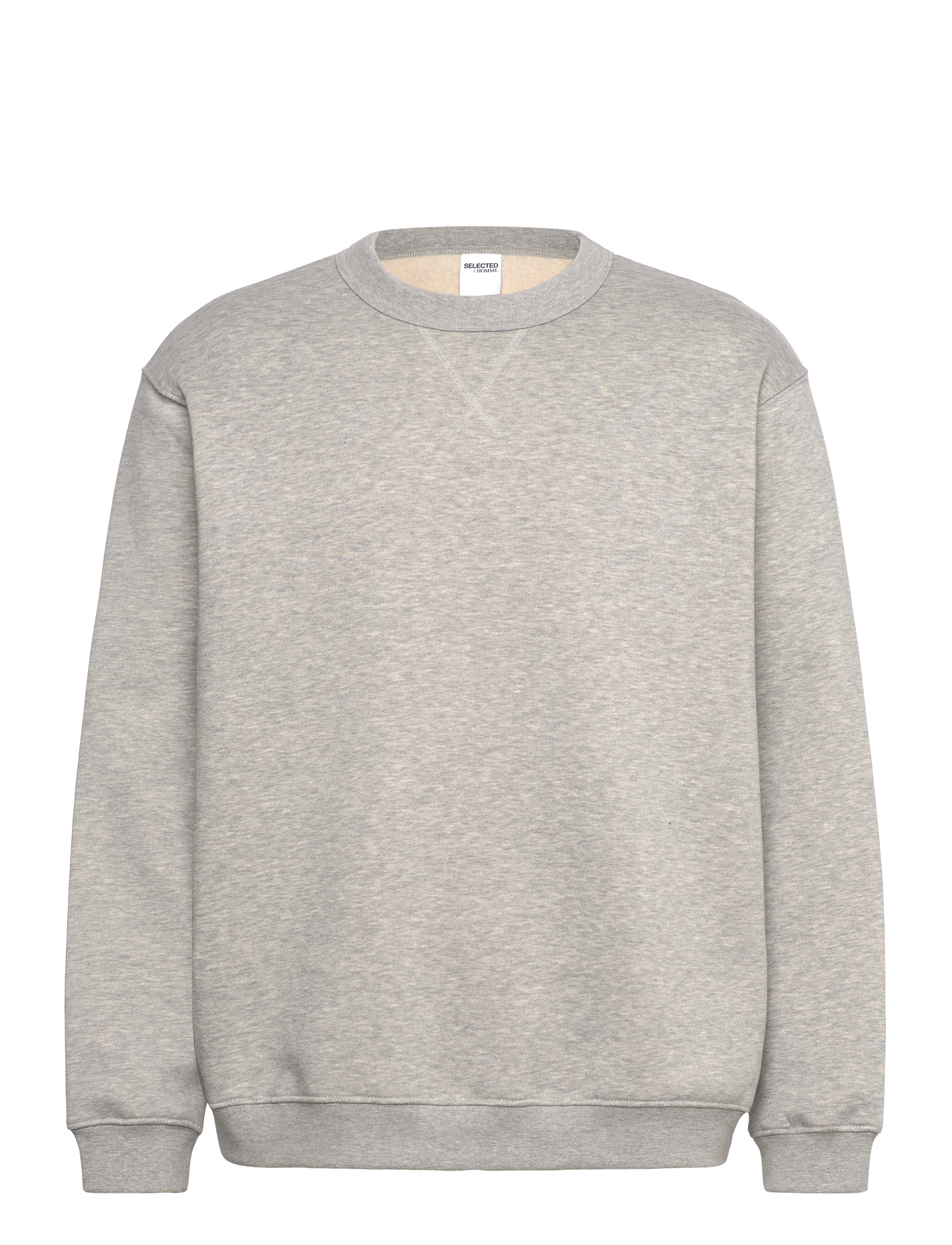 SELECTED Slhrelax-Sigurd Crew Neck Sweat Grau - S - Herren