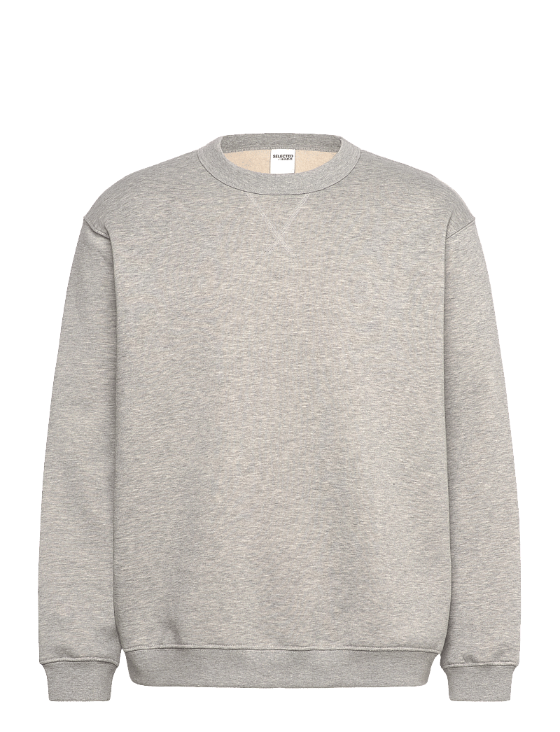 Selected - SLHRELAX-SIGURD CREW NECK SWEAT - nach anlass kaufen - light grey melange - 1