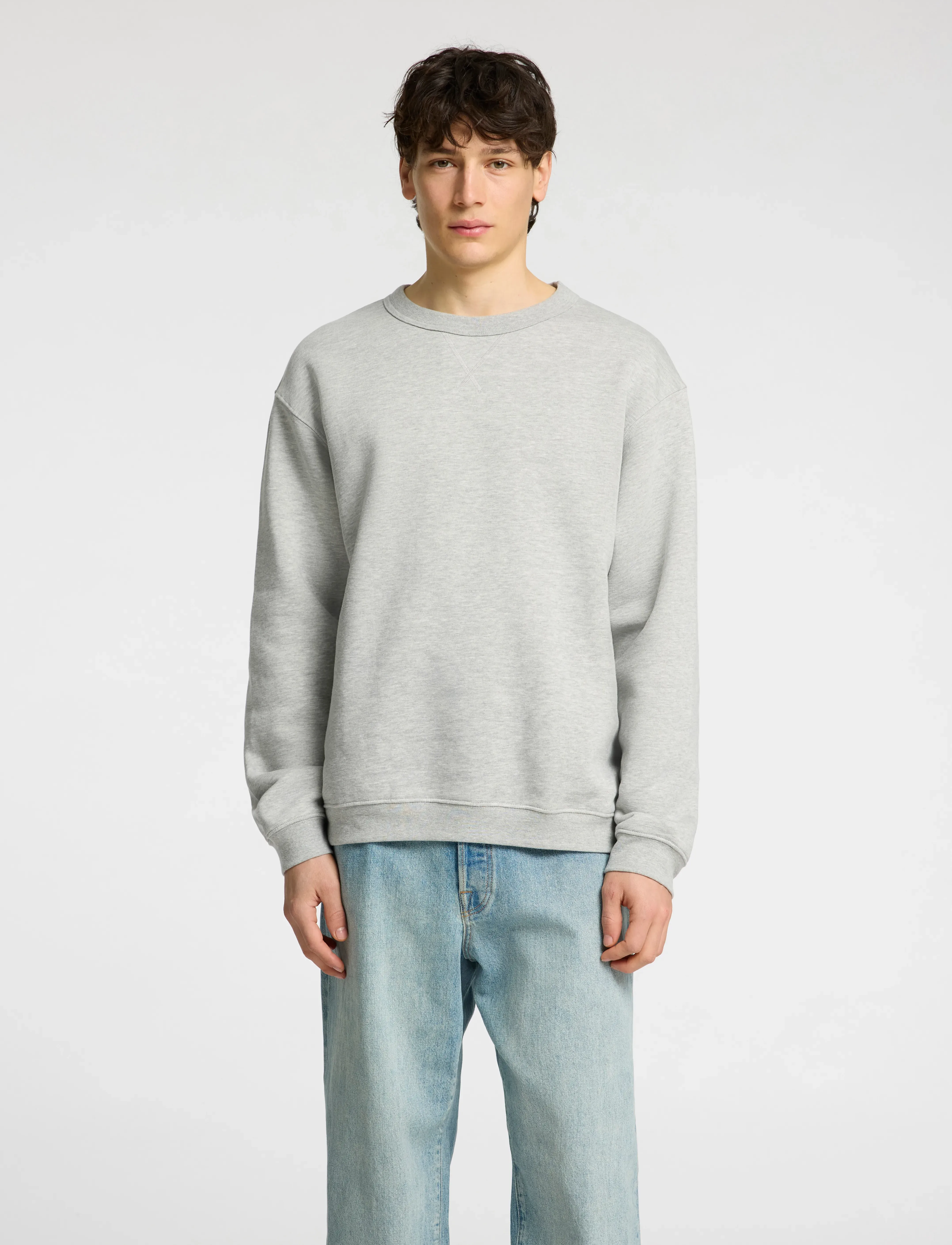 Selected SLHRELAX-SIGURD CREW NECK SWEAT - Sweatshirts - LIGHT GREY MELANGE / grey