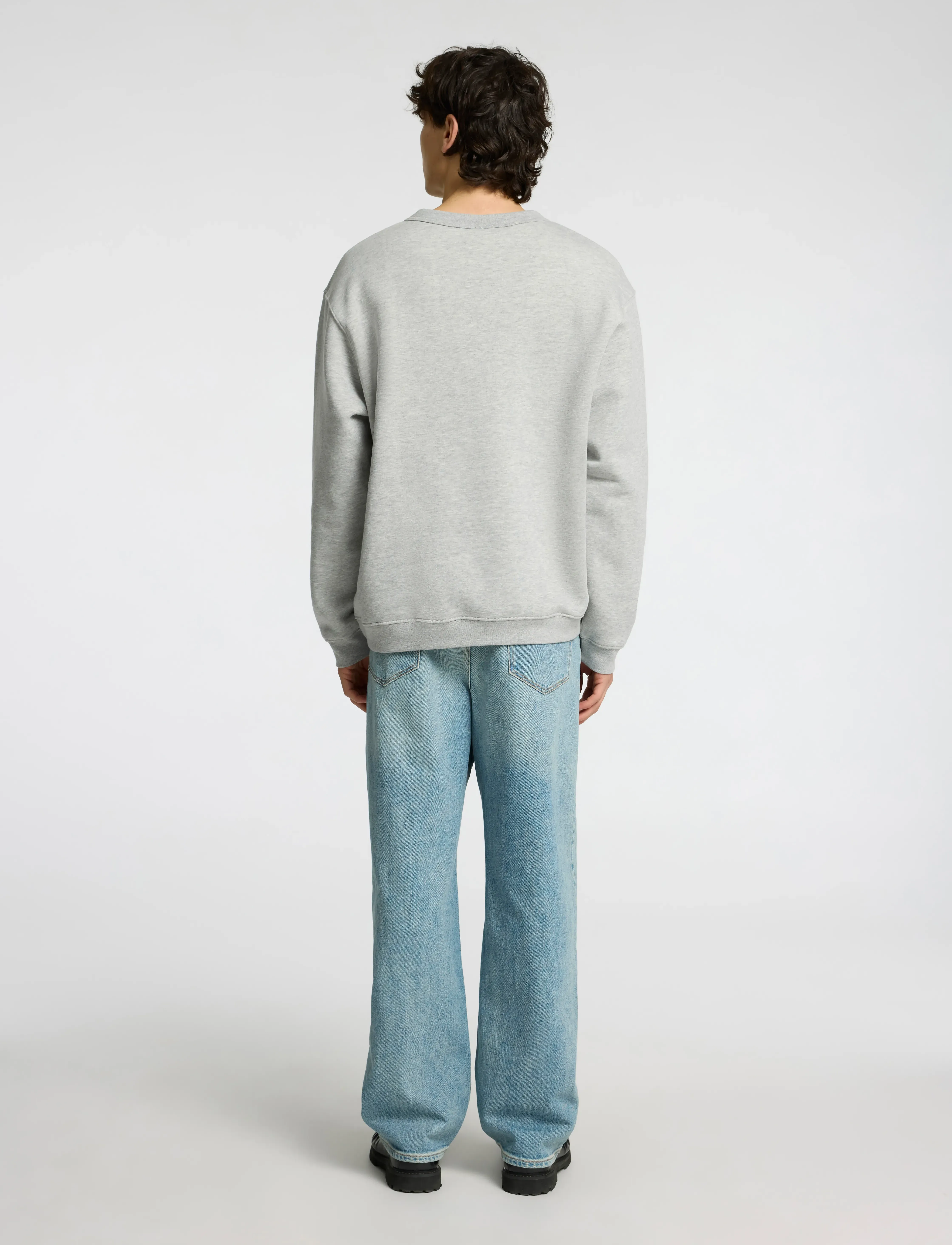 Selected - SLHRELAX-SIGURD CREW NECK SWEAT - shoppa efter tillfälle - light grey melange - 3