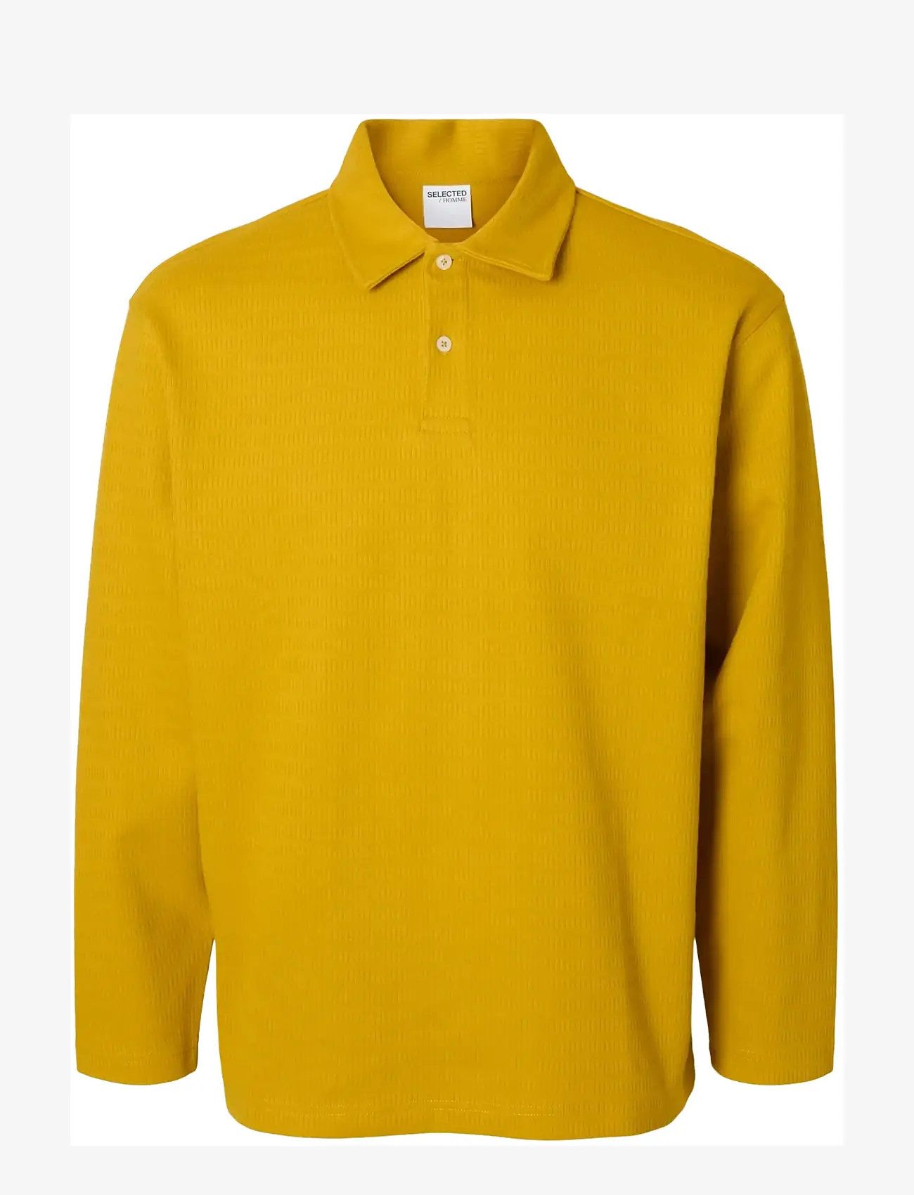 Selected - SLHRELAXHENRY LS POLO - gestrickte polohemden - gold flake - 1