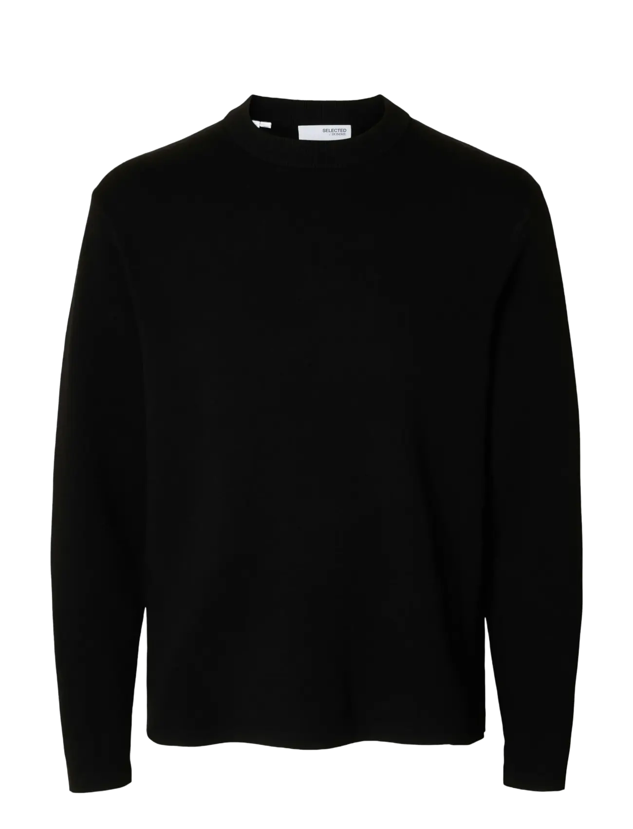 Selected SLHTELLER FN RELAXED CREW NECK NOOS - Kleidung - BLACK / black