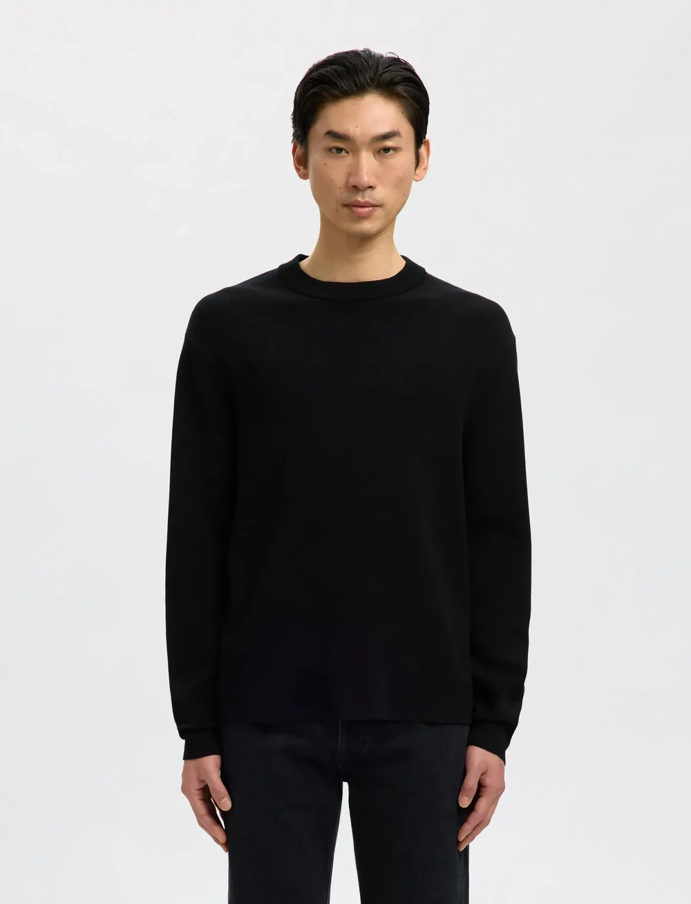 Selected - SLHTELLER FN RELAXED CREW NECK NOOS - rundhalsad - black - 0