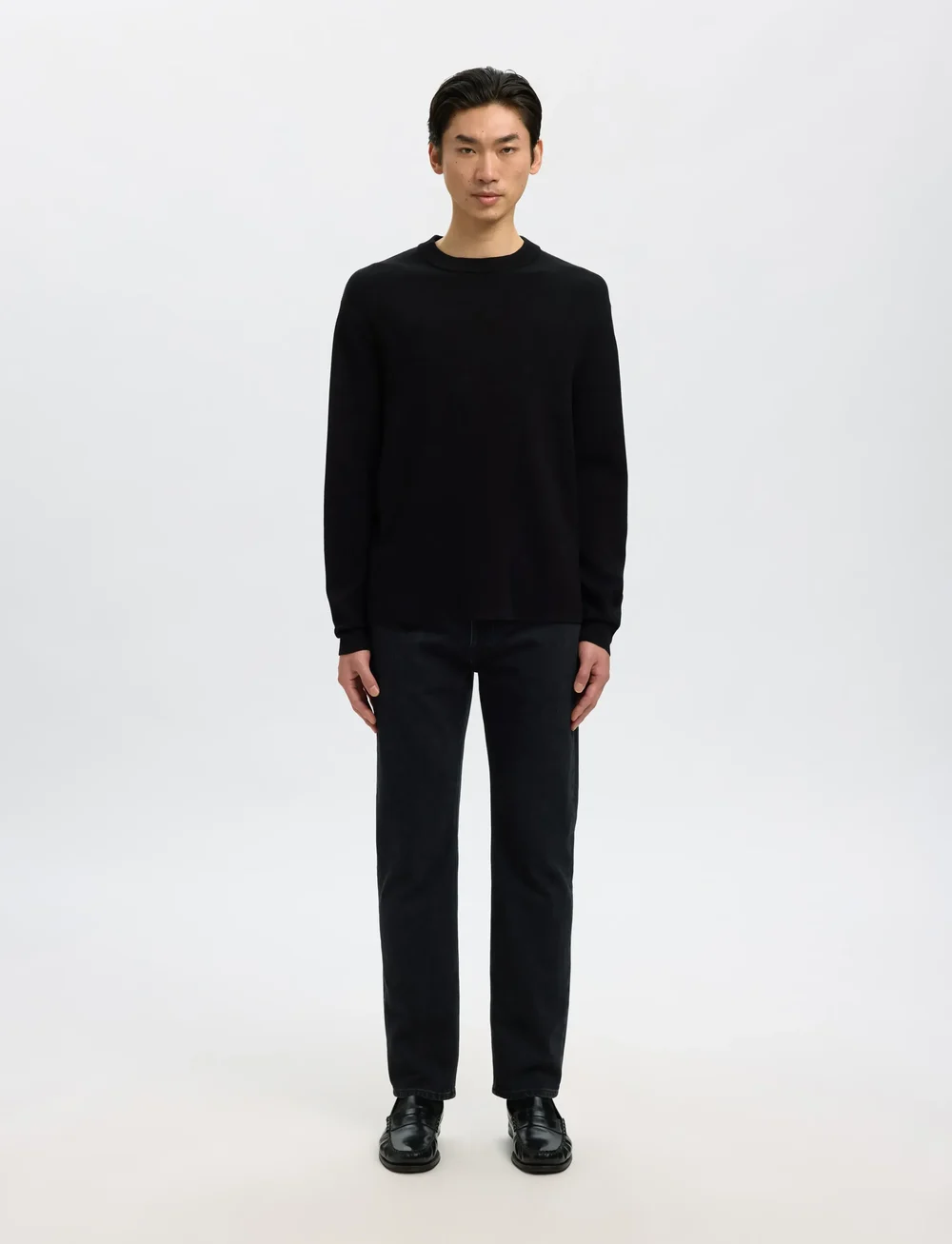 Selected - SLHTELLER FN RELAXED CREW NECK NOOS - rundhalsad - black - 3