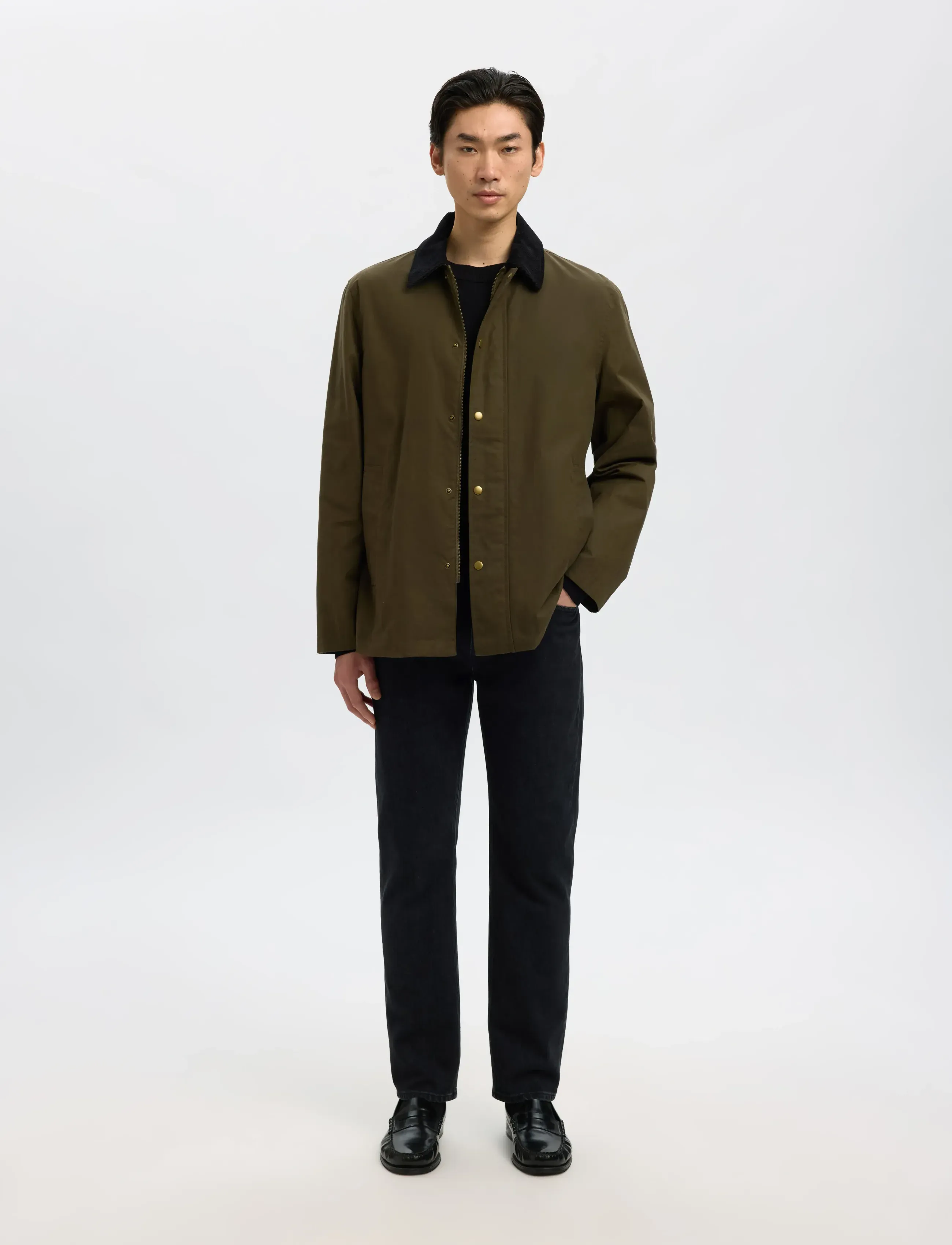 Selected - SLHTELLER FN RELAXED CREW NECK NOOS - rund hals - black - 5
