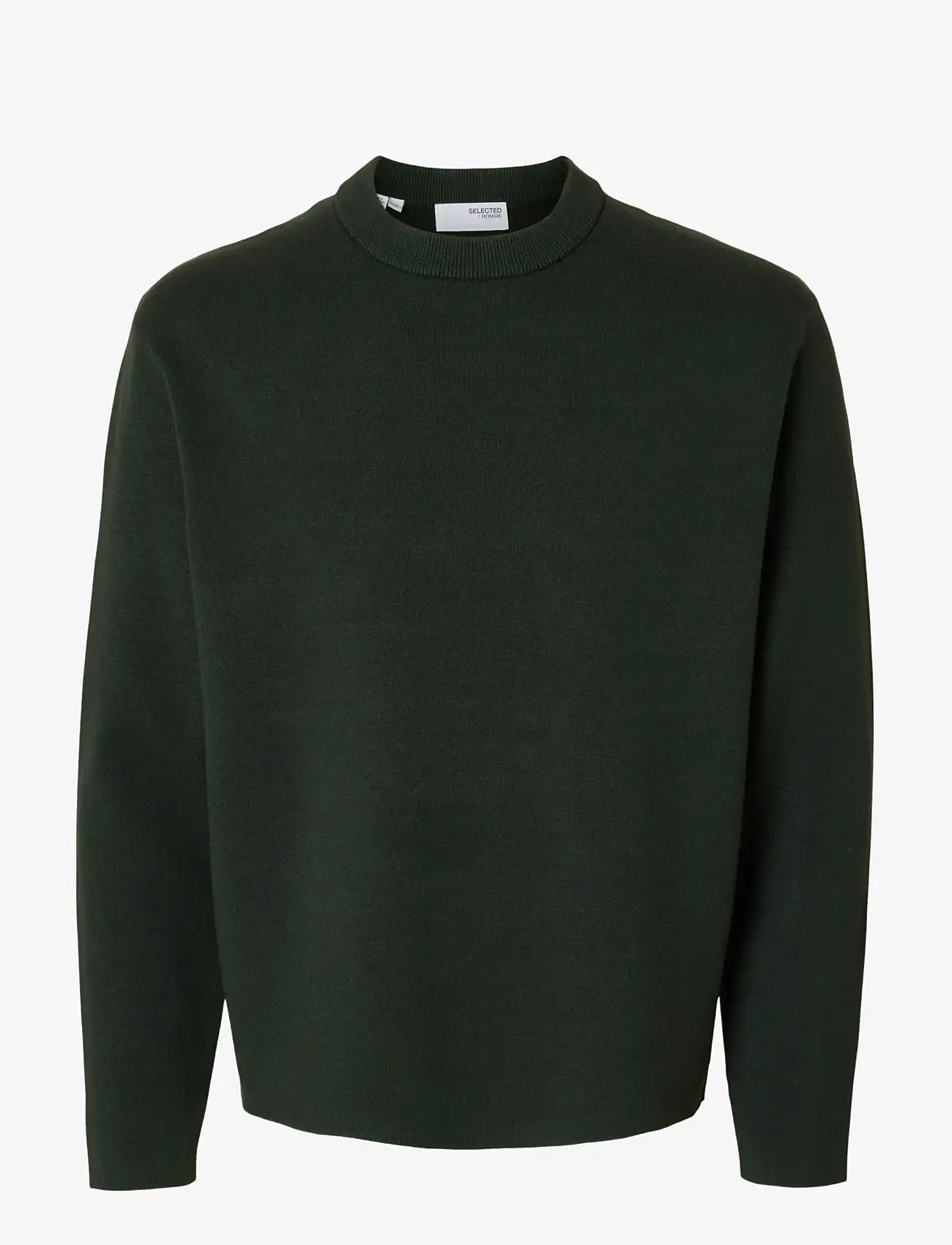 Selected - SLHTELLER FN RELAXED CREW NECK NOOS - megztiniai su apvalia apykakle - deep forest - 1