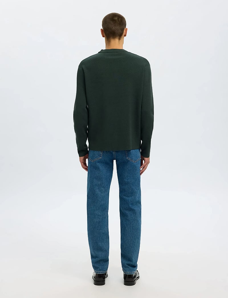 Selected - SLHTELLER FN RELAXED CREW NECK NOOS - pulls col rond - deep forest - 2