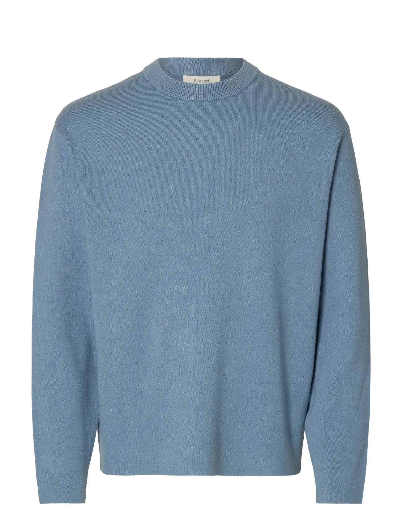 Selected SLHTELLER FN RELAXED CREW NECK NOOS - Strickmode - DUSTY BLUE / blue