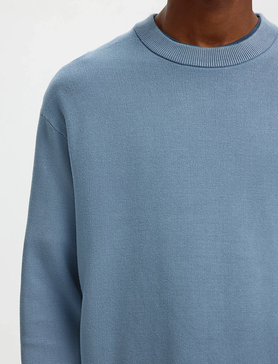 Selected - SLHTELLER FN RELAXED CREW NECK NOOS - rundhals - dusty blue - 4