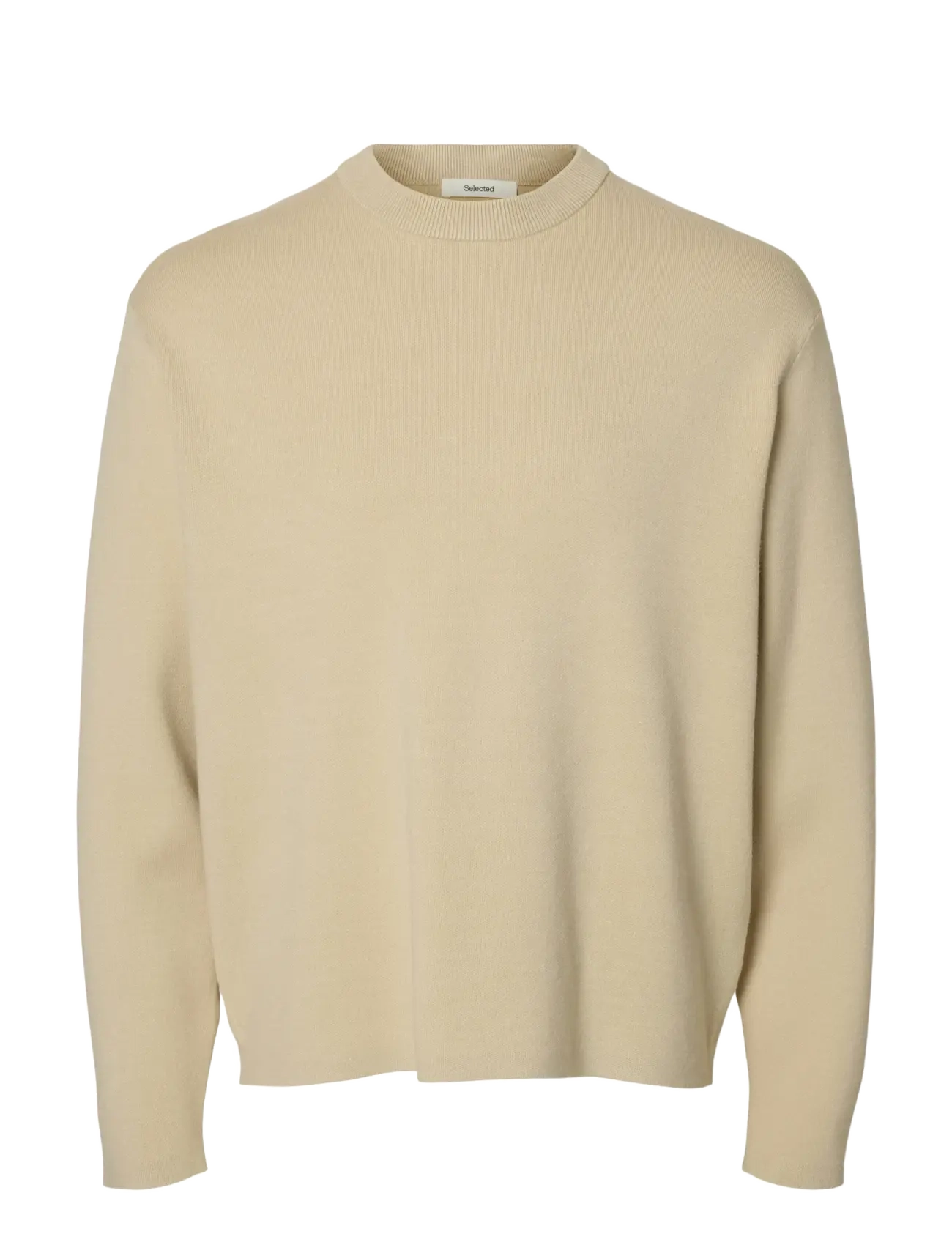 SELECTED Slhteller Fn Relaxed Crew Neck Noos Cream - XXL - Herren