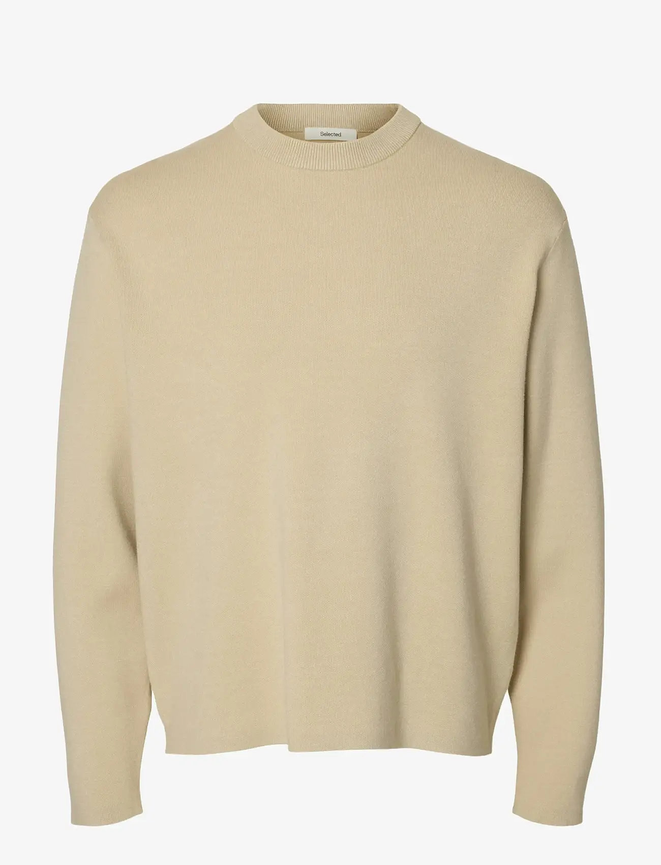Selected - SLMTELLER FN CREW NECK NOOS - rundhalsad - oatmeal - 1