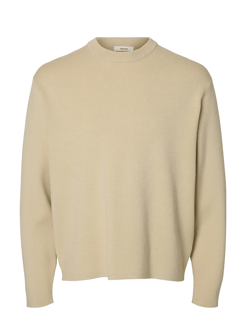 Selected - SLMTELLER FN CREW NECK NOOS - rundhalsad - oatmeal - 1